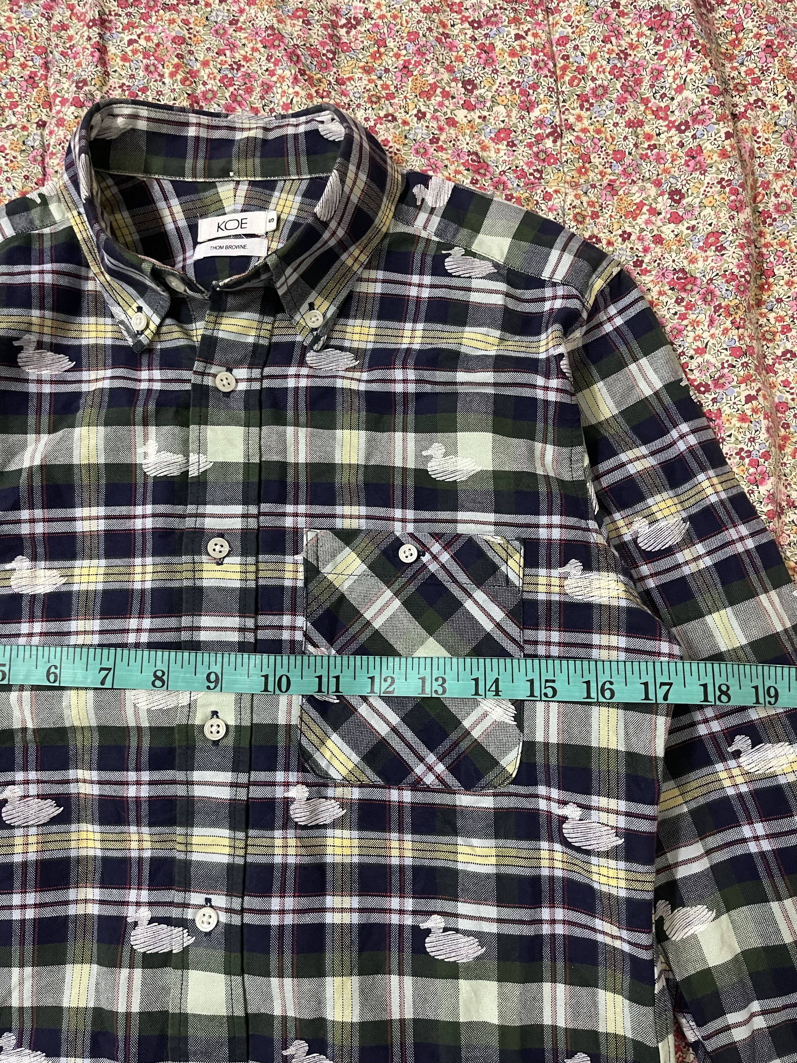 Thom Browne Koe x Thom Browne LongSleeve Checked Duck Shirt Size US S / EU 44-46 / 1 - 9 Thumbnail
