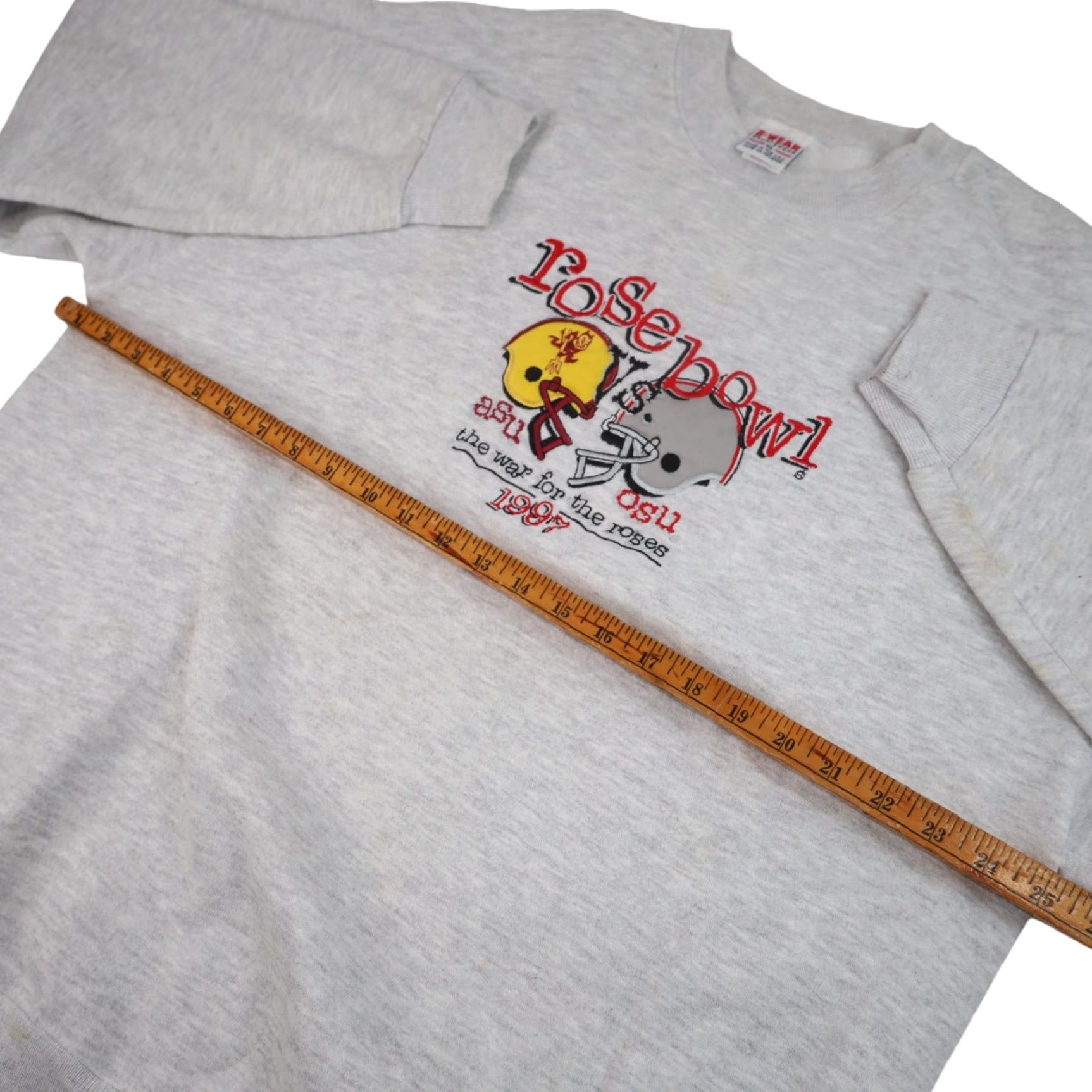 Vintage VINTAGE 1997 ASU vs OSU Rose Bowl Embroidered Sweatshirt Gray XL Mens Size US XL / EU 56 / 4 - 7 Thumbnail