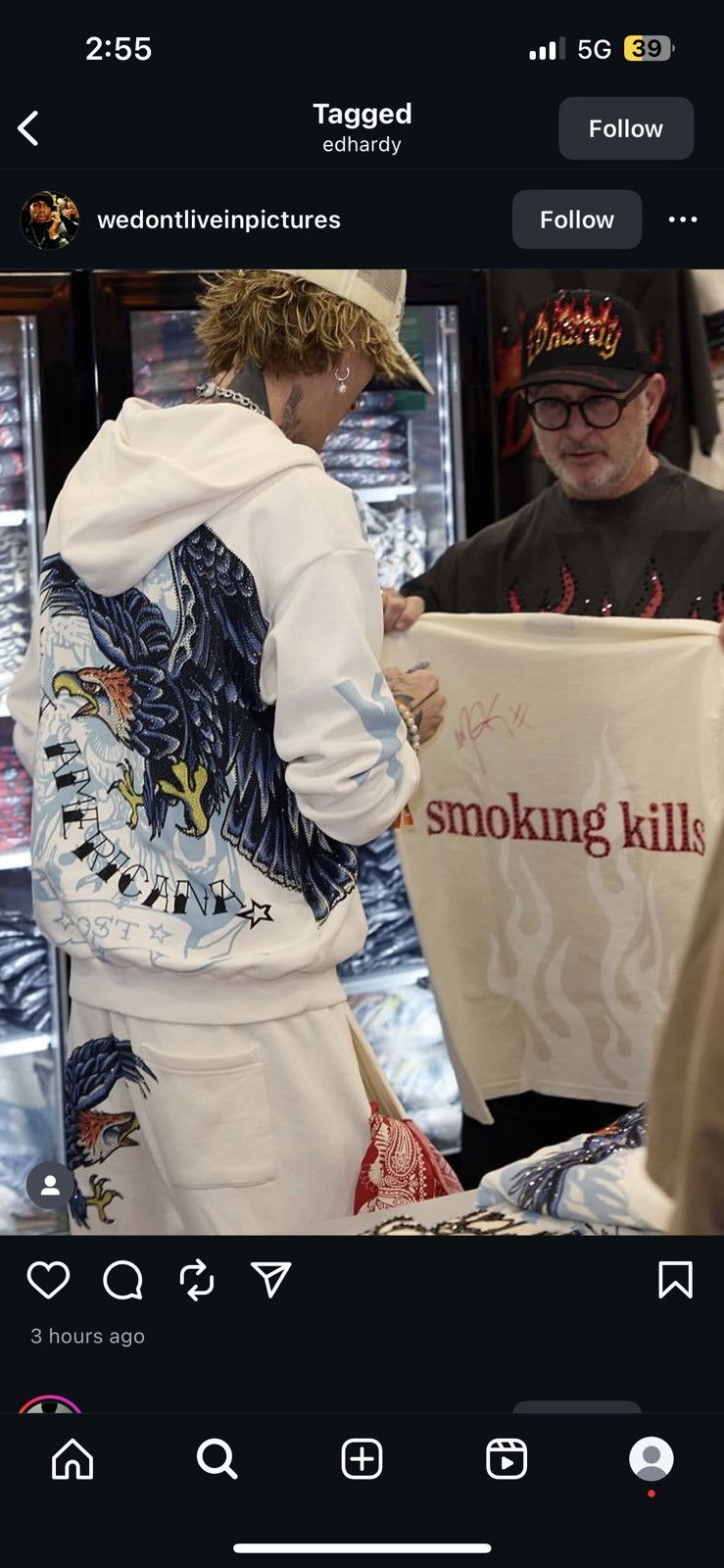 Ed Hardy Ed Hardy x MGK White Zip Up Size US L / EU 52-54 / 3 - 4 Thumbnail