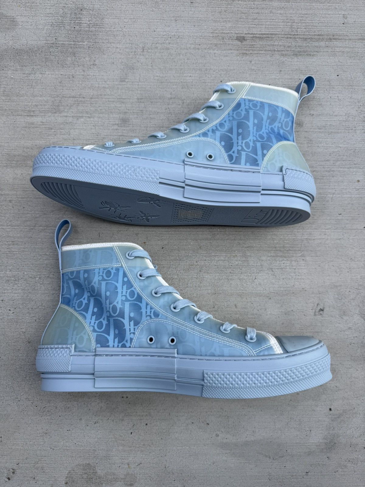 Dior DIOR OBLIQUE B23 HIGH TOP DANIEL ARSHAM BLUE SIZE 42 EU / 9 Size US 9 / EU 42 - 2 Thumbnail