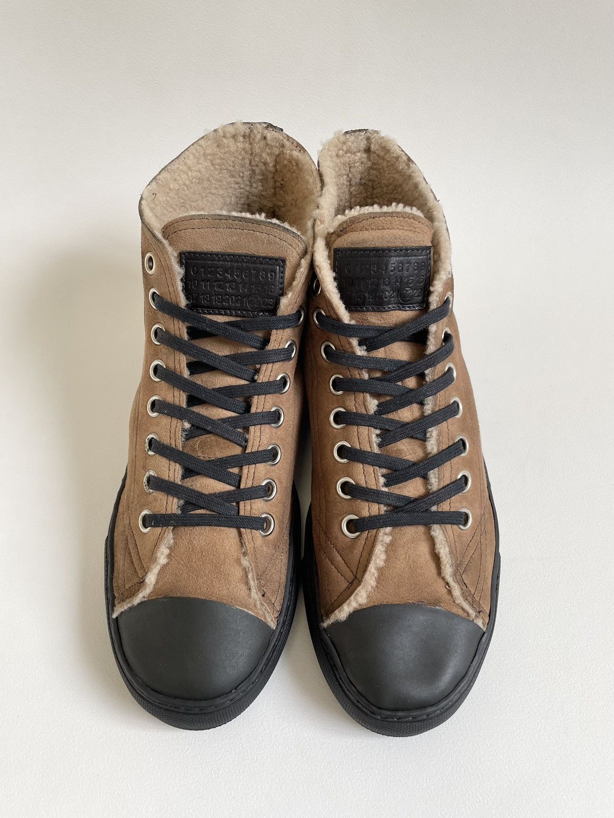 Maison Margiela Brown Shearling ‘All Star’ Sneakers Size US 8 / EU 41 - 6 Thumbnail