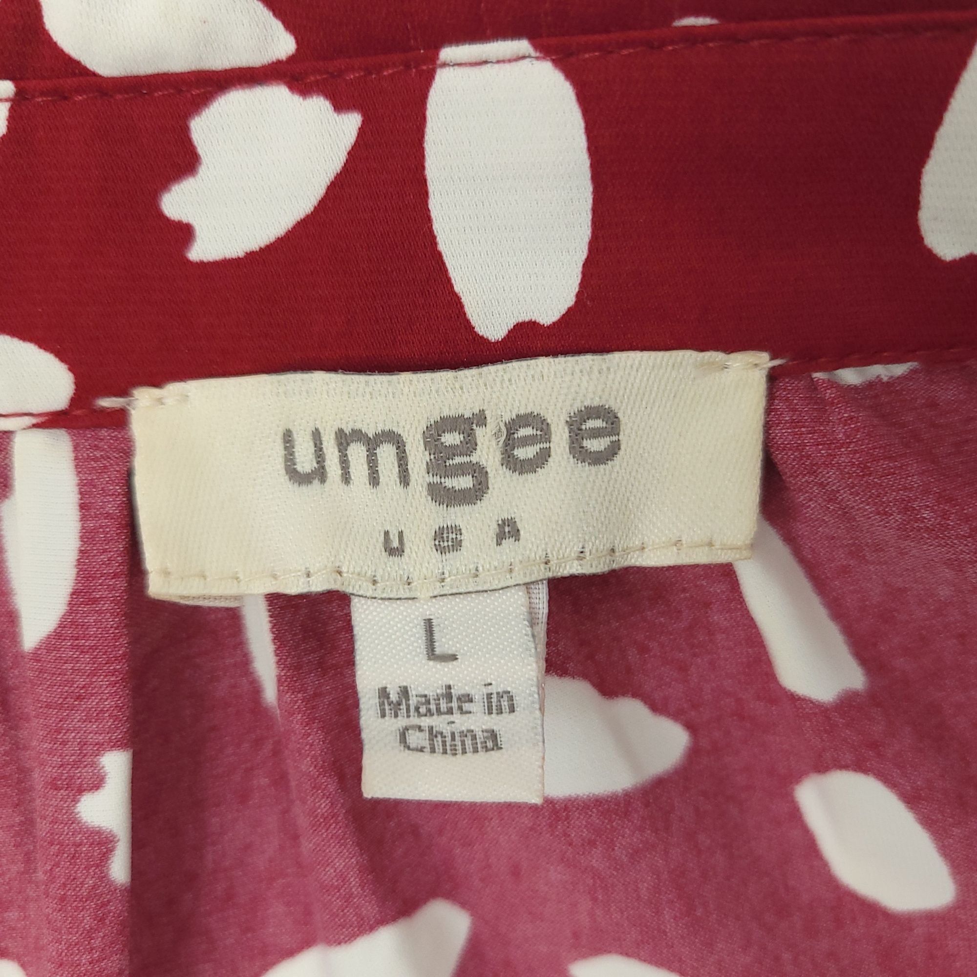 Other Umgee Burgundy Babydoll Tunic Top L Dalmatian Print Collar Size L / US 10 / IT 46 - 11 Thumbnail