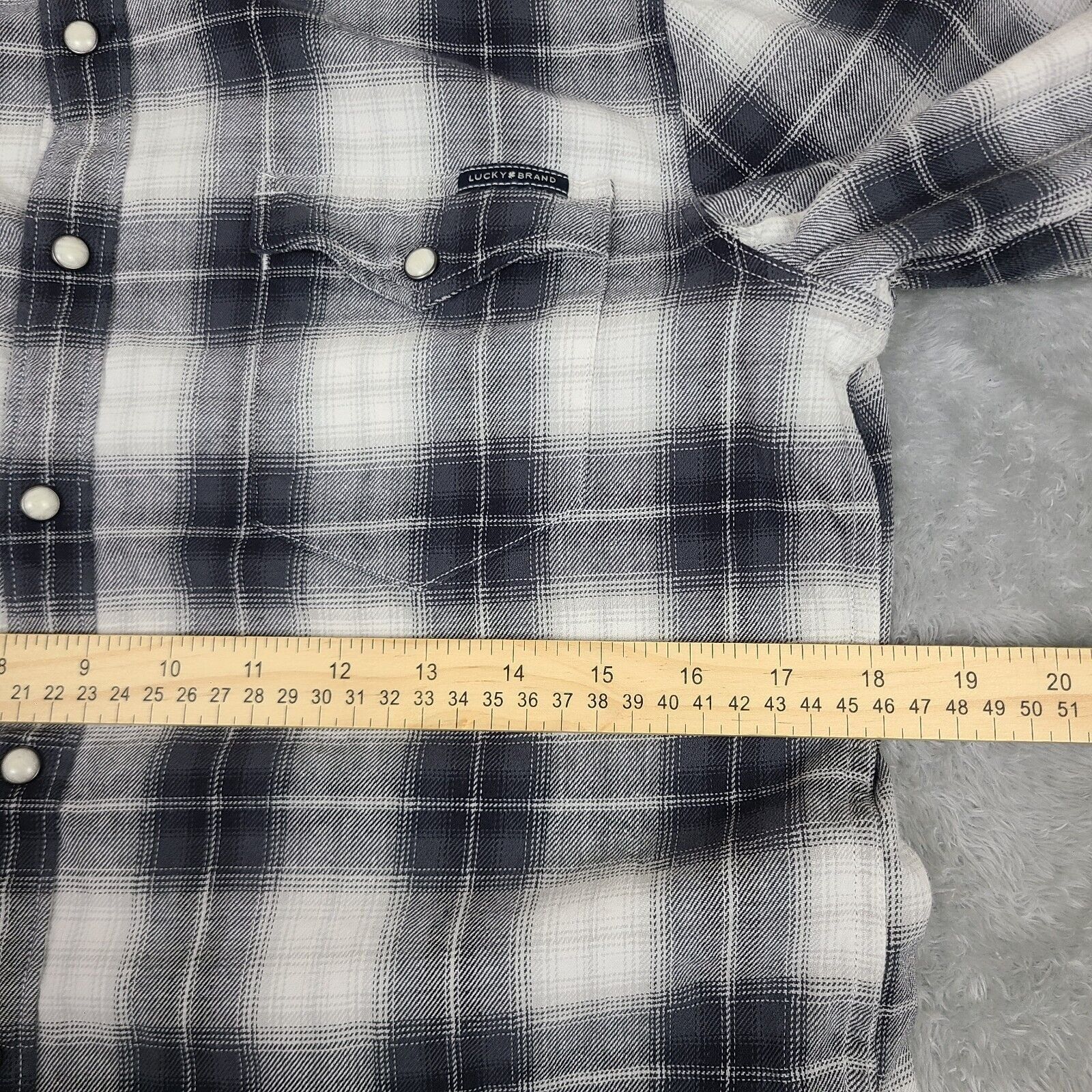 Lucky Brand Lucky Brand Men's Classic Fit Small Long Sleeve Red Check Pe Size US S / EU 44-46 / 1 - 4 Thumbnail