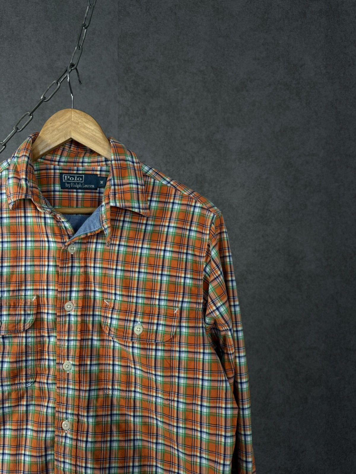 Polo Ralph Lauren Polo Ralph Lauren vintage designer flannel shirt Size US M / EU 48-50 / 2 - 2 Thumbnail