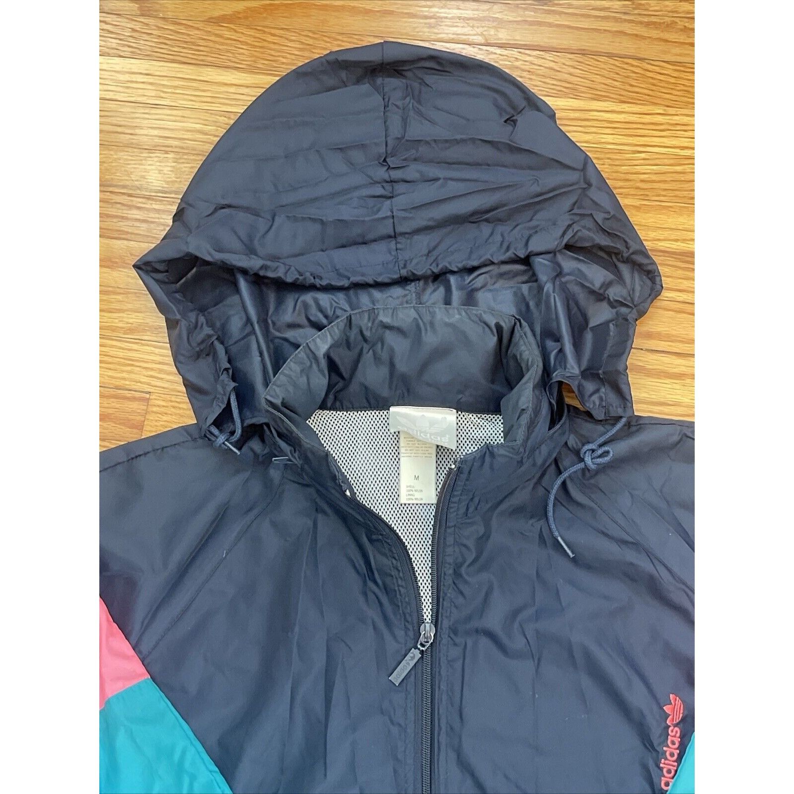 Adidas Vintage 90's Medium Adidas 3 Stripes Full Zip Lightweight Wi Size US M / EU 48-50 / 2 - 4 Thumbnail