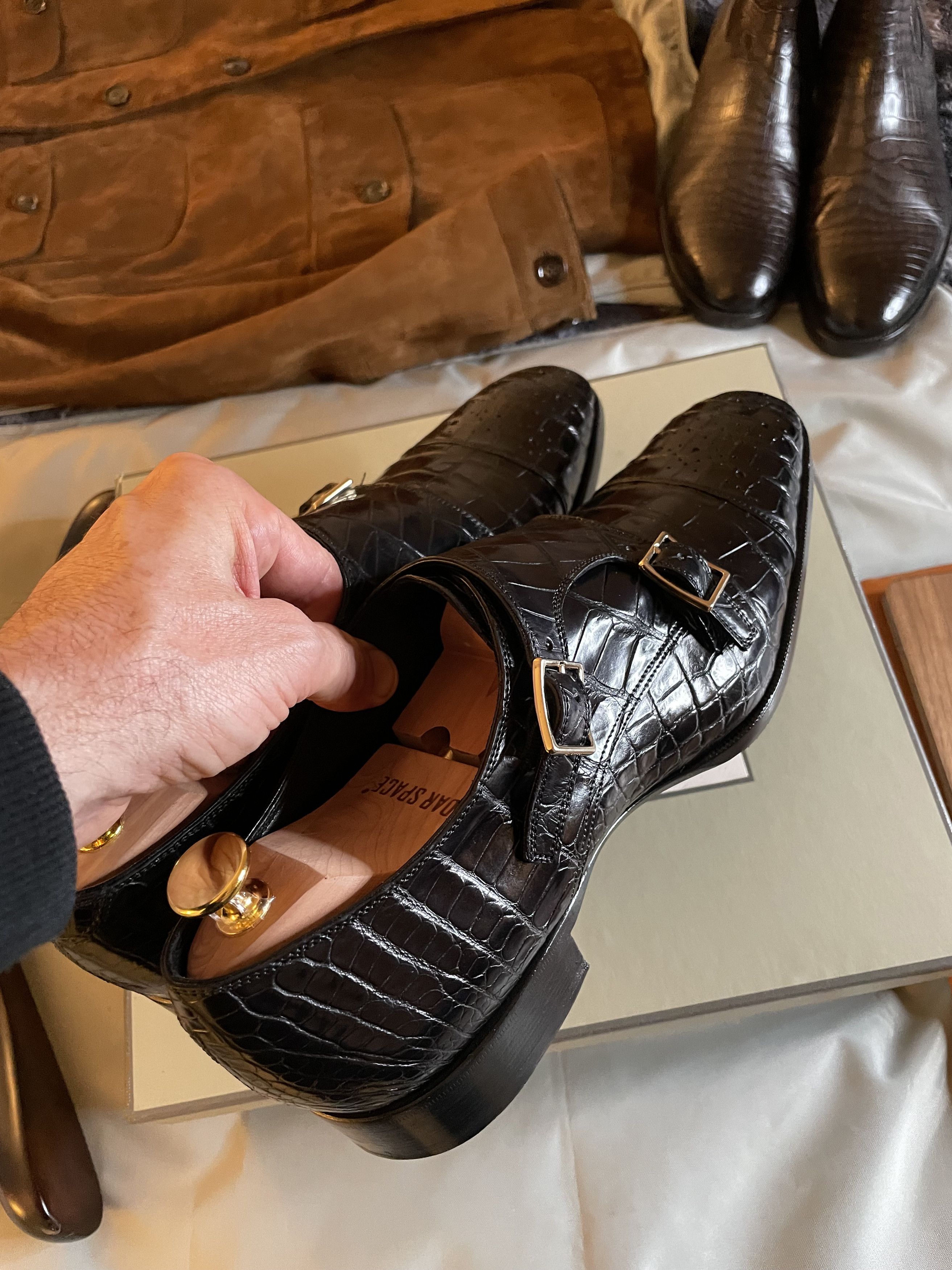 Tom Ford The A-List Celeb RARE $16K TOM FORD Alligator Monk Straps Size US 11 / EU 44 - 19 Thumbnail