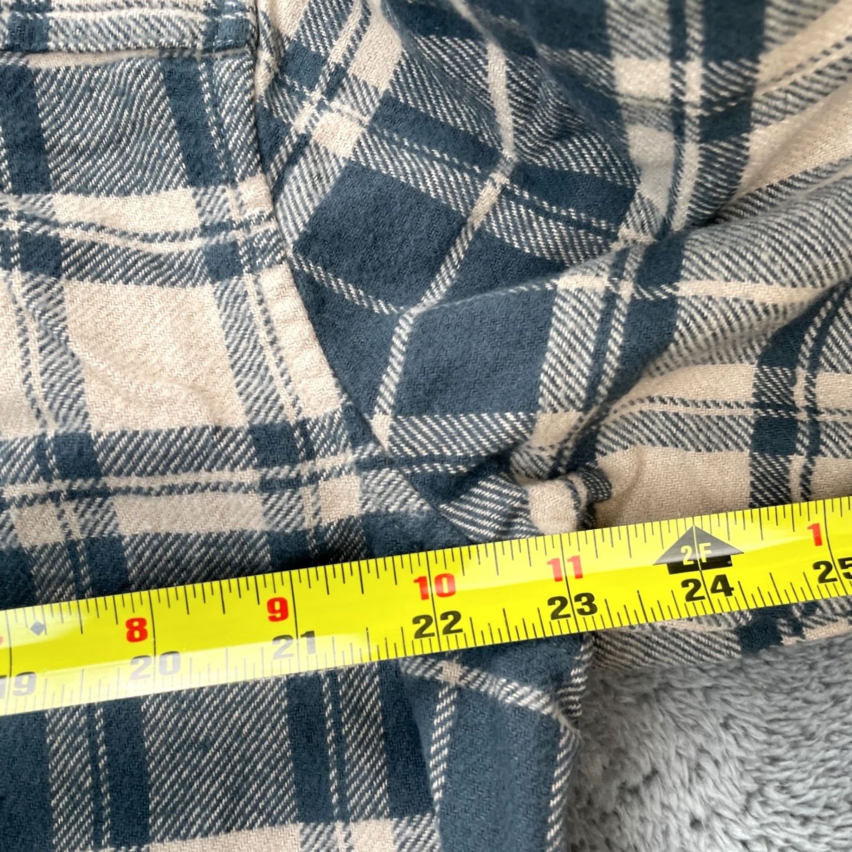 Eddie Bauer VINTAGE Eddie Bauer Shirt Womens L Tall Blue Plaid Cotton Flannel High Low Pleated Button-Up Casual Shirt Womens Mens? Size L / US 10 / IT 46 - 7 Thumbnail