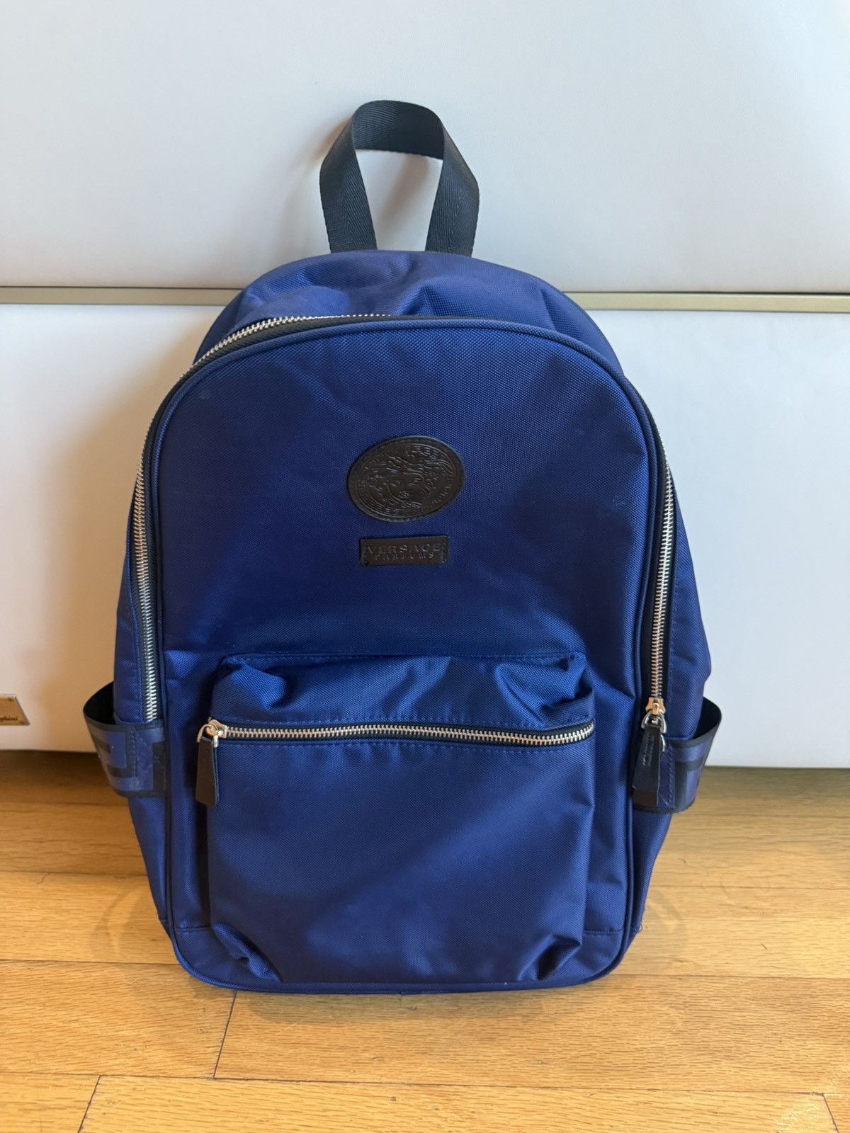 Versace Versace Canvas Backpack Navy Blue Size ONE SIZE - 2 Thumbnail