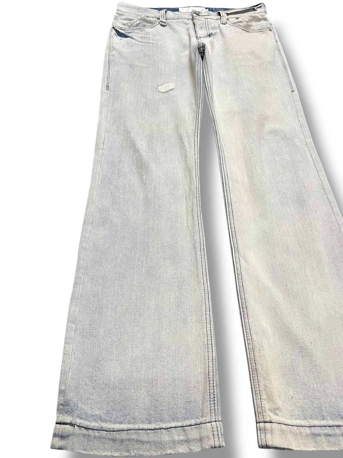 If Six Was Nine Vintage Of the Niege Studded Grunge Faded Denim Size US 33 - 3 Thumbnail