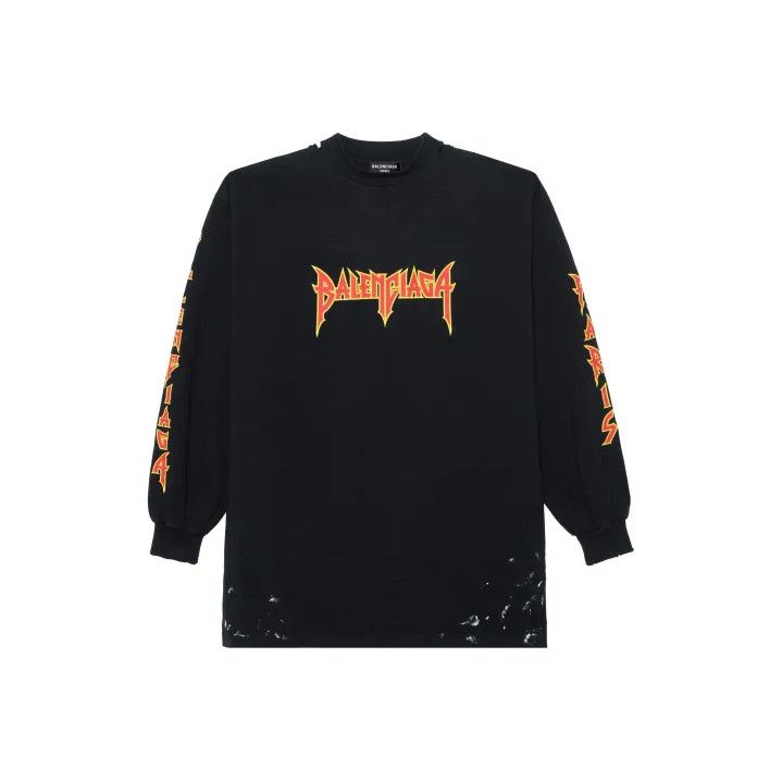 Balenciaga Balenciaga Black Long Sleeve Rock Graphic Sweatshirt Size US M / EU 48-50 / 2 - 1 Thumbnail