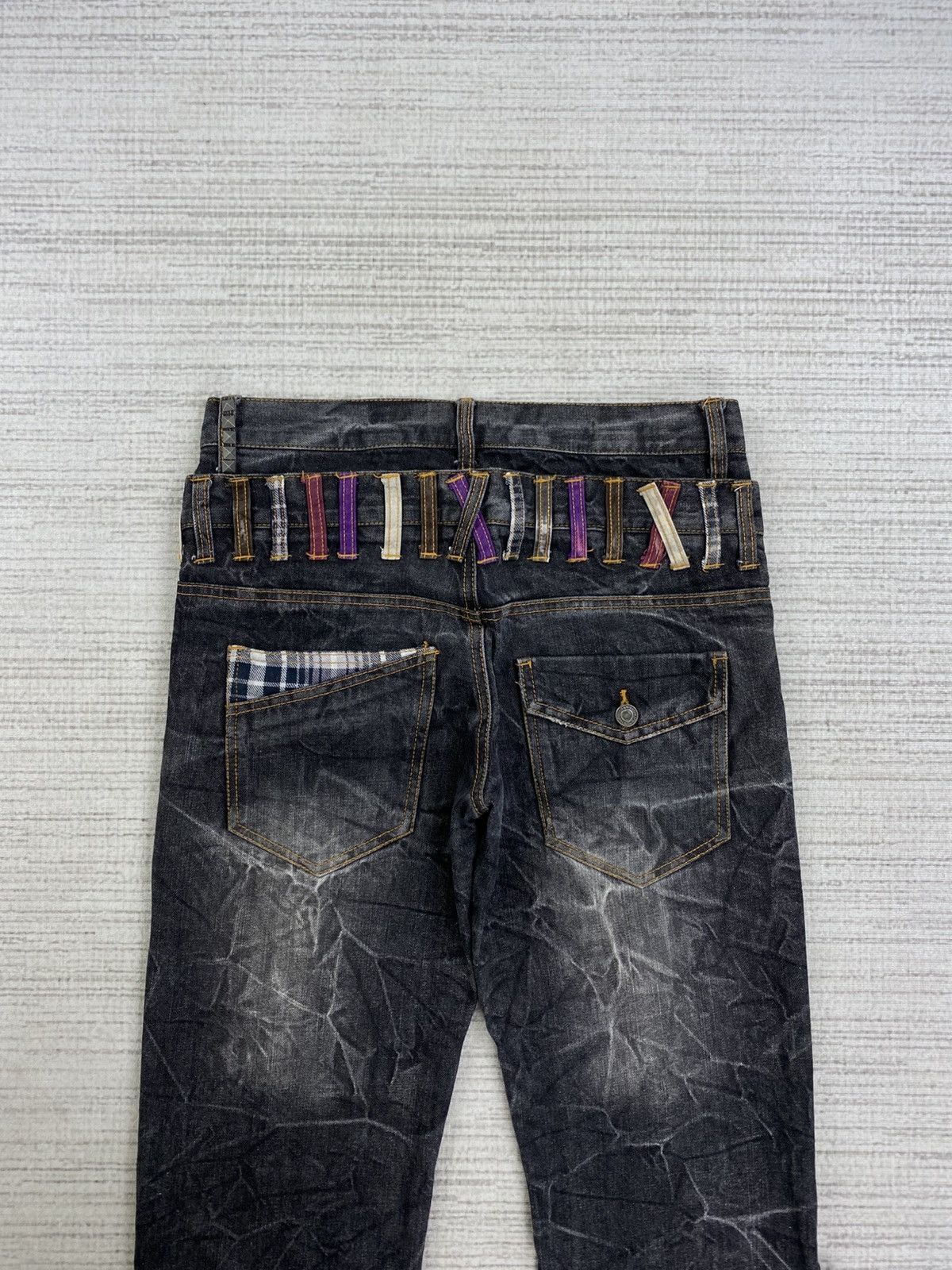 Hysteric Glamour Vintage Barcedos Double Waist Distressed Denim Pants Size US 31 - 10 Thumbnail