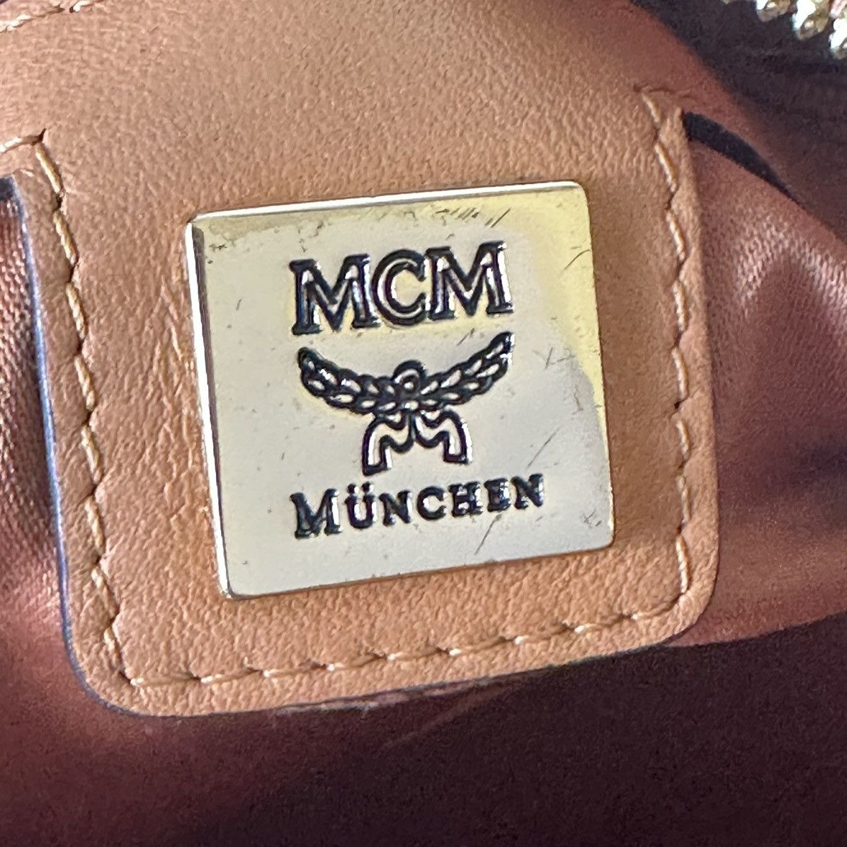 MCM MCM Rare Embossed Leather Boston Bag-Cognac (Mint, COA) Size ONE SIZE - 7 Thumbnail