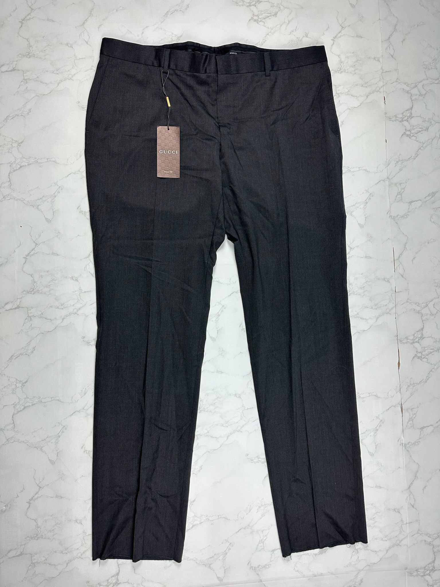 image of Gucci Charcoal City Wool Casual Pants, Men's (Size 44)