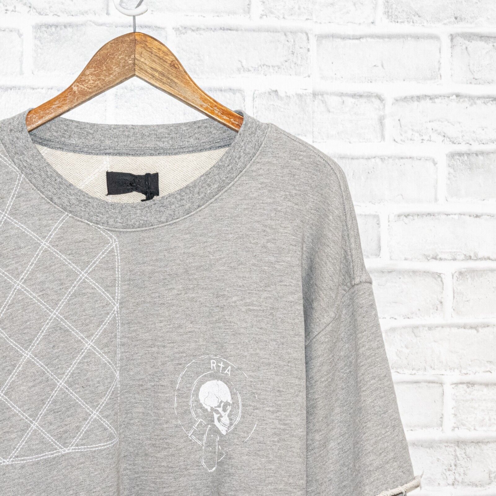Rta RtA Brand French Terry Crew Sweatshirt Layered sleeves Size US L / EU 52-54 / 3 - 5 Thumbnail