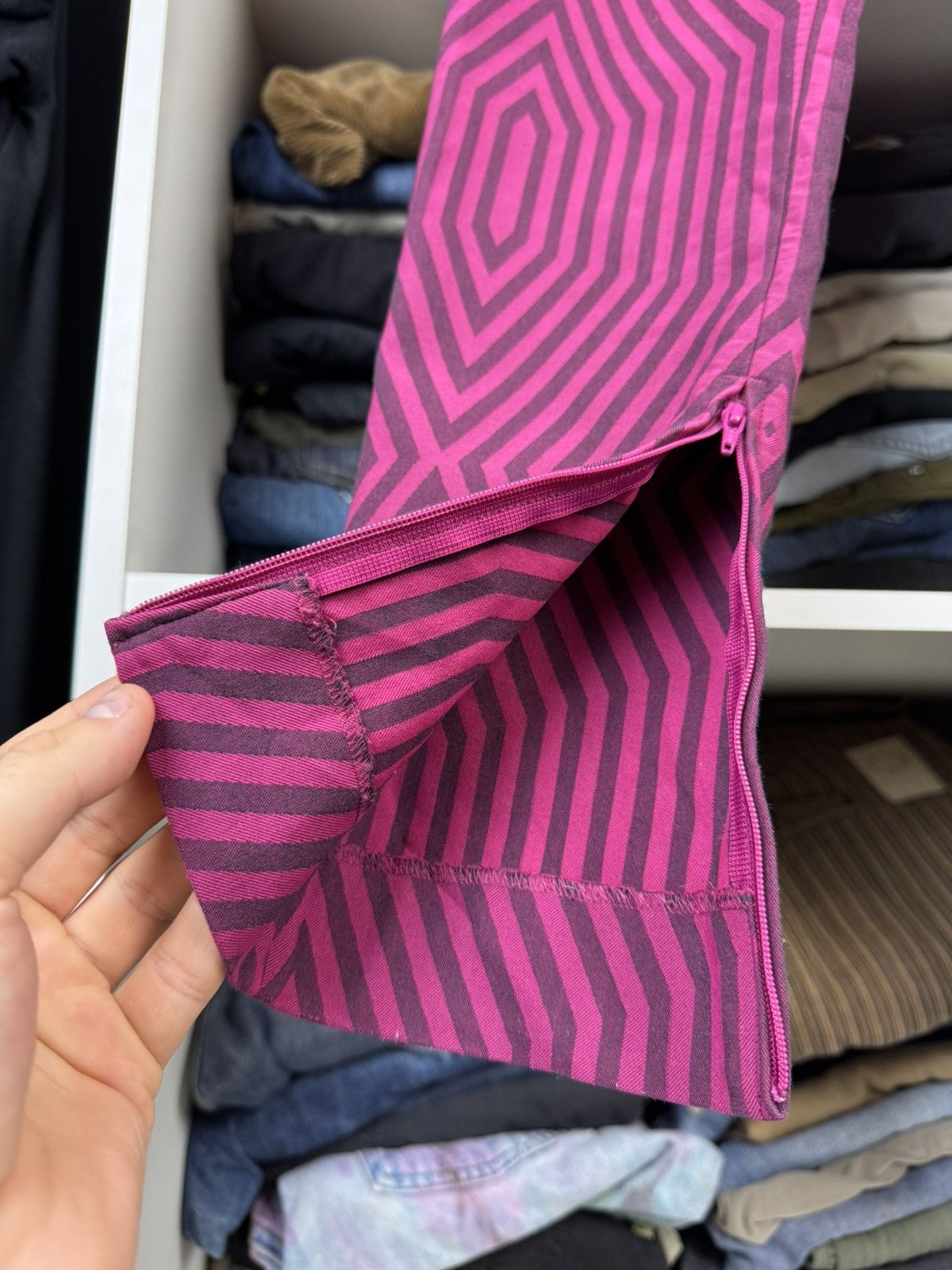 Issey Miyake Issey Miyake Women's Geometric Print Pants Size 3 Size 27" / US 4 / IT 40 - 13 Thumbnail