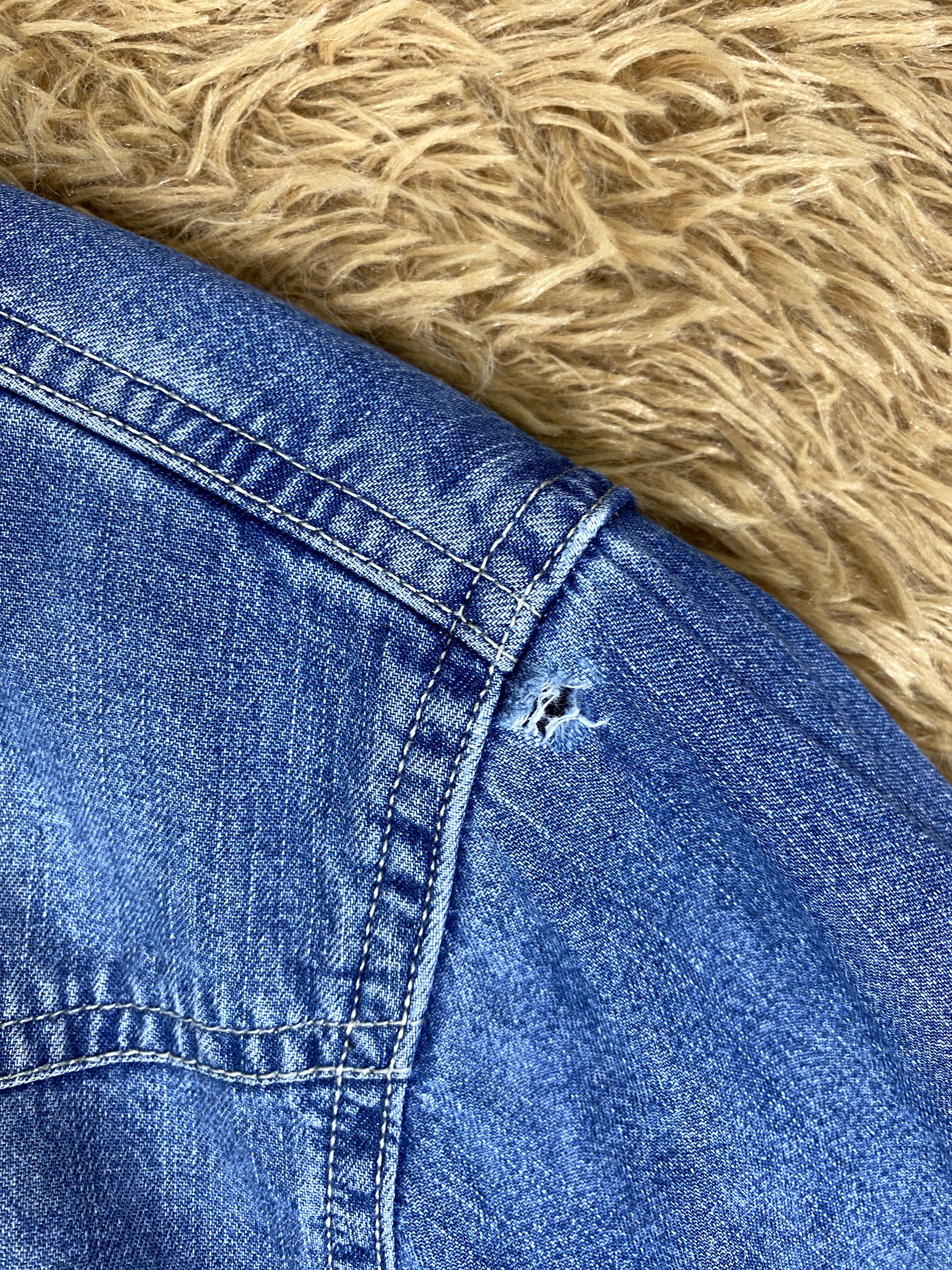 Japanese Brand Vintage Thruxton Fleece Lining Denim Jacket J2291 Size US S / EU 44-46 / 1 - 4 Thumbnail