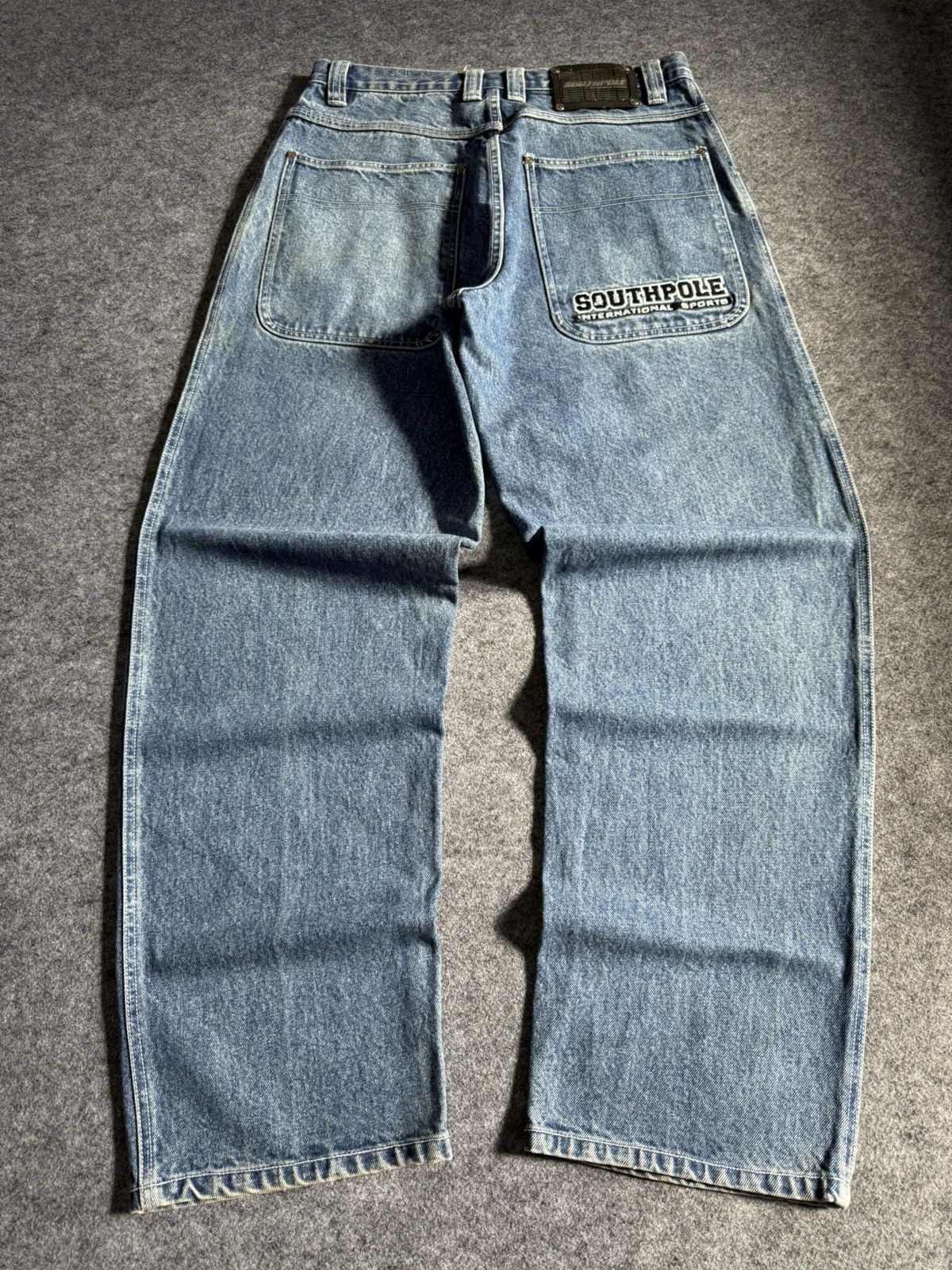 Vintage South Pole Massive Baggy Embroidered Rap Skate Y2k Jeans Size US 32 / EU 48 - 1 Thumbnail