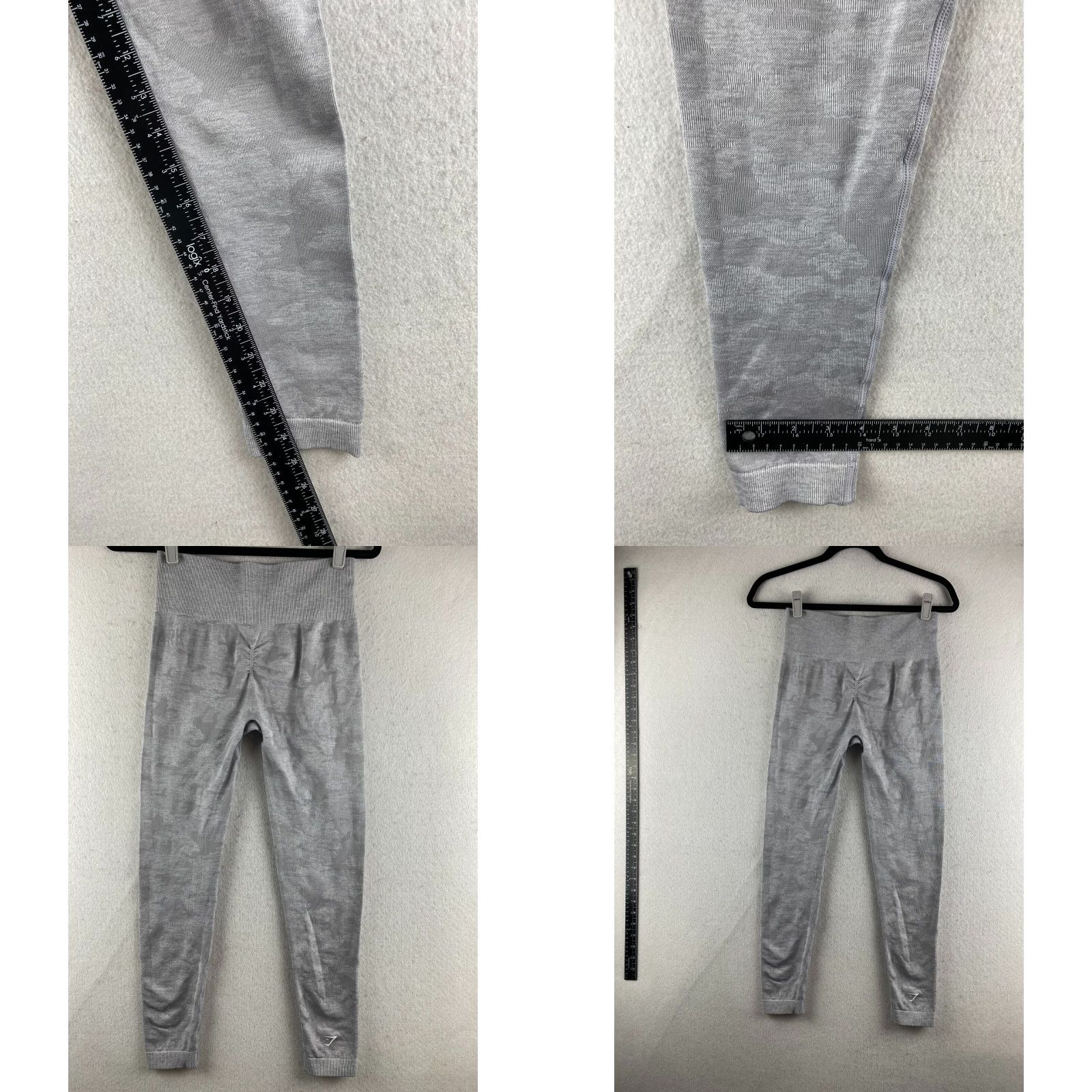 Gymshark Gymshark Leggings Womens XS Gray High Waist Seamless Stretch Compression Active Apparel Womens XS Gray Camouflage Modern Athleisure Size 26" / US 2 / IT 38 - 9 Thumbnail