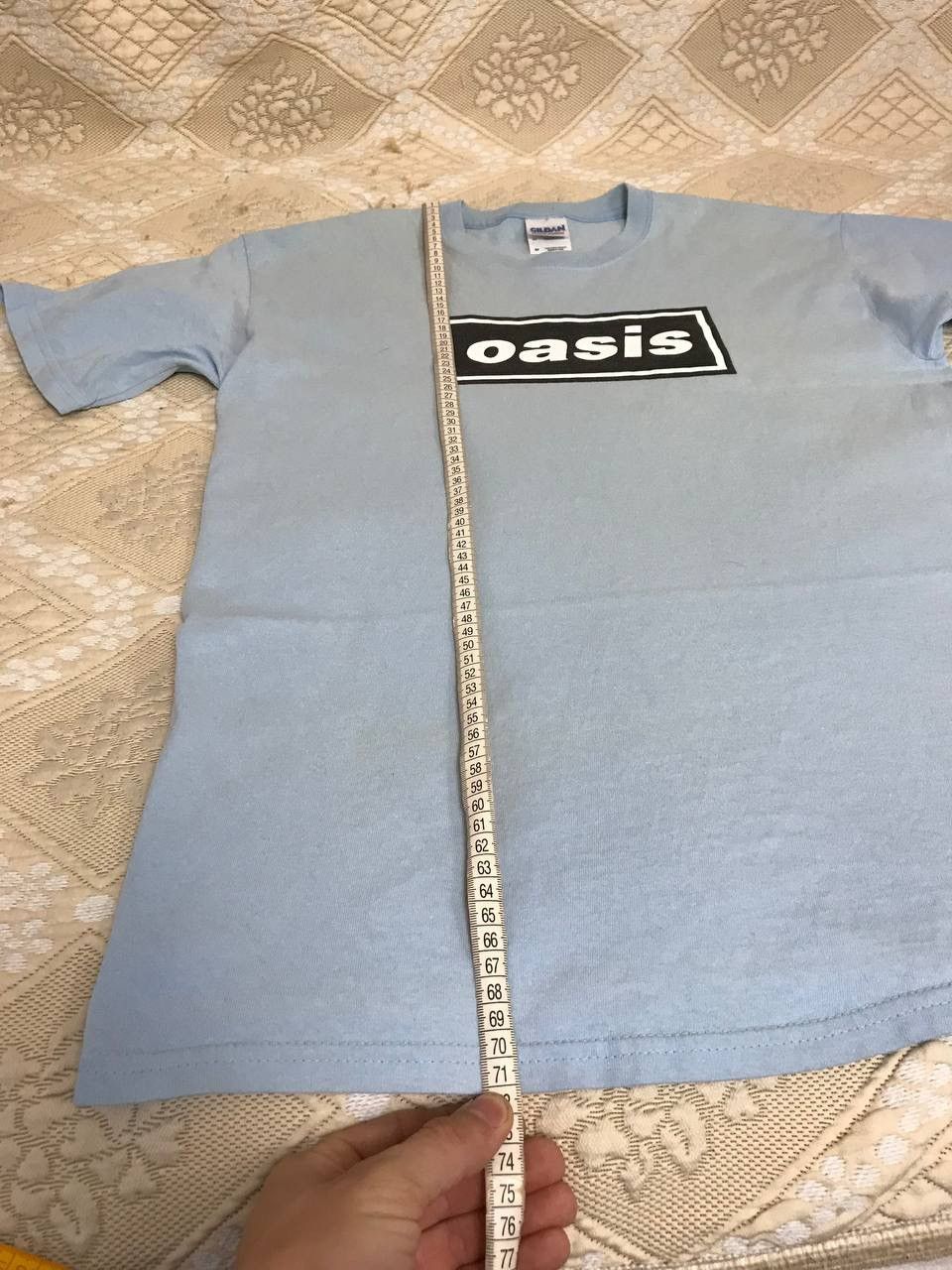 Band Tees 🔥 Vintage 00s Oasis Box Logo Rock Band Blue T-Shirt Y2K Size US M / EU 48-50 / 2 - 15 Thumbnail