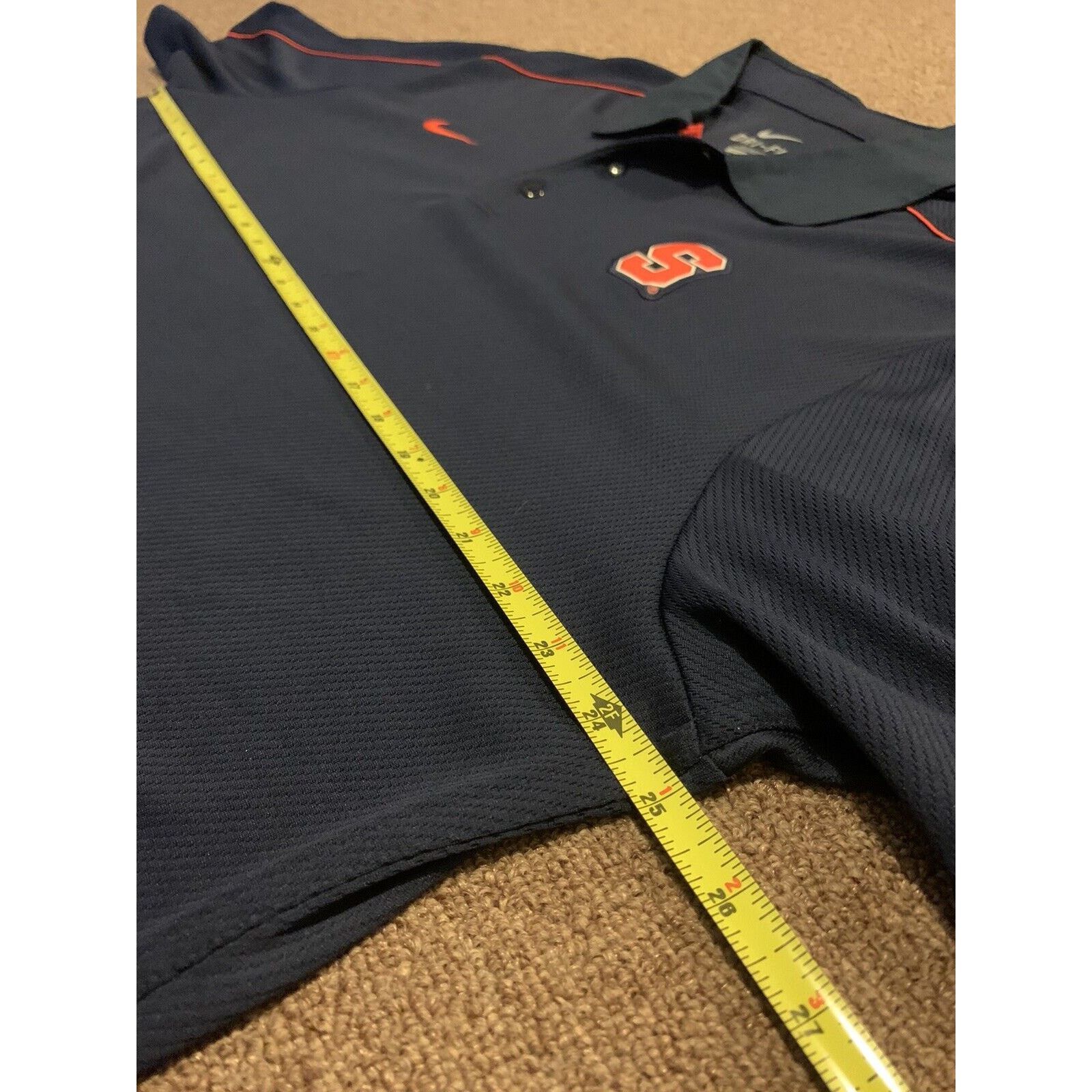 Nike Syracuse Polo Shirt Men’s XL NCAA Logo Blue Nike Dri Fit Size US XL / EU 56 / 4 - 4 Thumbnail