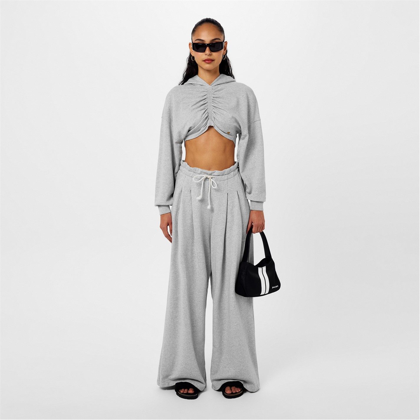 Palm Angels o1g2r1mq0325 Logo Wide Leg Jogging Sweatpant in Grey Size 29" - 6 Thumbnail