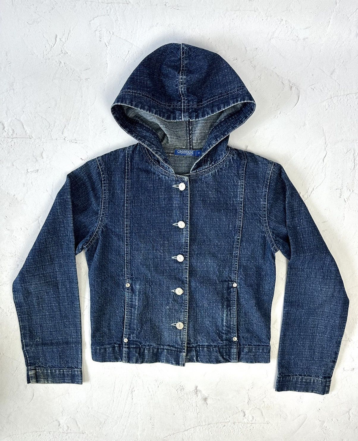 Beauty Beast × If Six Was Nine × Vintage Vintage Denim Hooded Crop Jacket Size M / US 6-8 / IT 42-44 - 1 Thumbnail