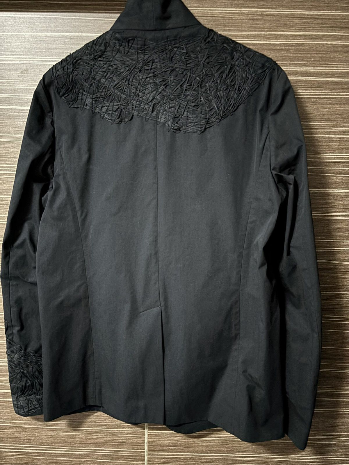 Isabel Benenato Black Cotton Jacket