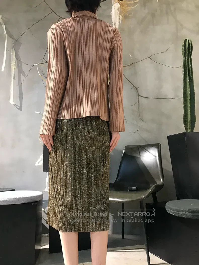 Issey Miyake Issey Miyake Main Line Latte Ruched Shirt Size S / US 4 / IT 40 - 5 Thumbnail