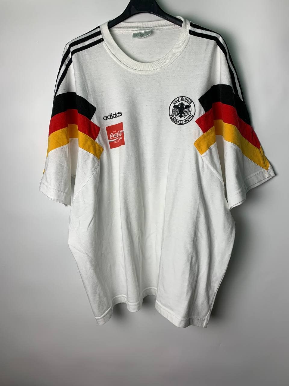 image of Adidas x Soccer Jersey Germany 1990/1992 Prematch T Shirt Soccer Jersey Football in White (Size XL)