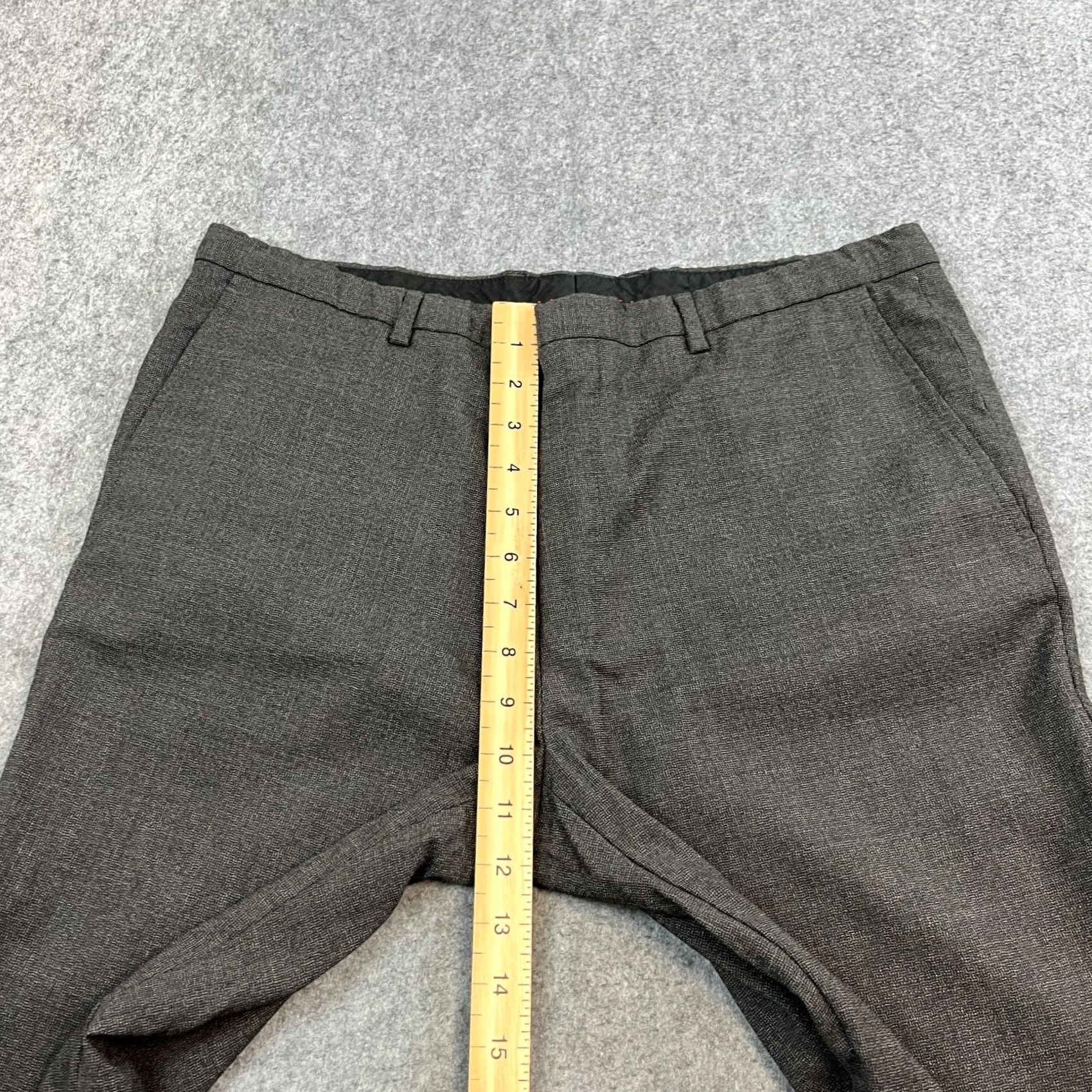 Hugo Boss Hugo Boss Mens Dress Pants Chino Trousers Slim Tapered Fit 34 Grey Wool Toughened Canvas Trousers 34 Mens Dress Pants Slim Tapered Grey Wool Size US 34 / EU 50 - 5 Thumbnail