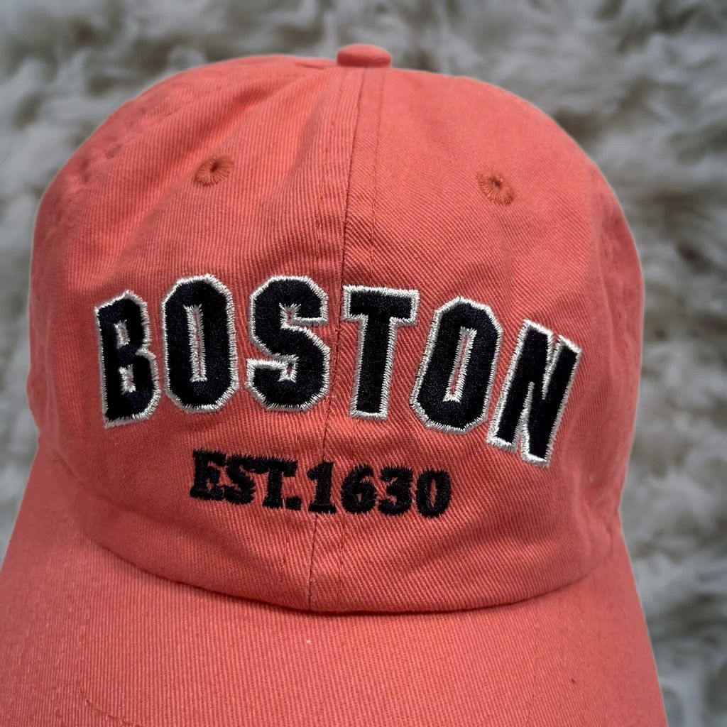 Vintage VINTAGE Bay State Apparel Hat Women’s Orange Adjustable StrapBack Baseball Cap Boston Size ONE SIZE - 1 Thumbnail