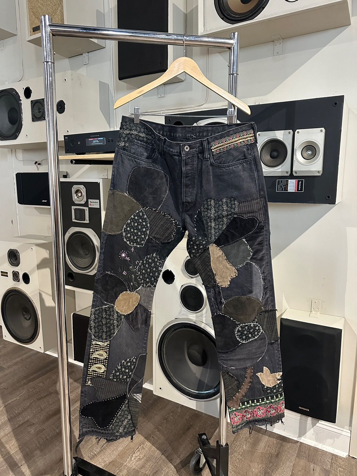 Kapital Black Patchwork Denim sz.38