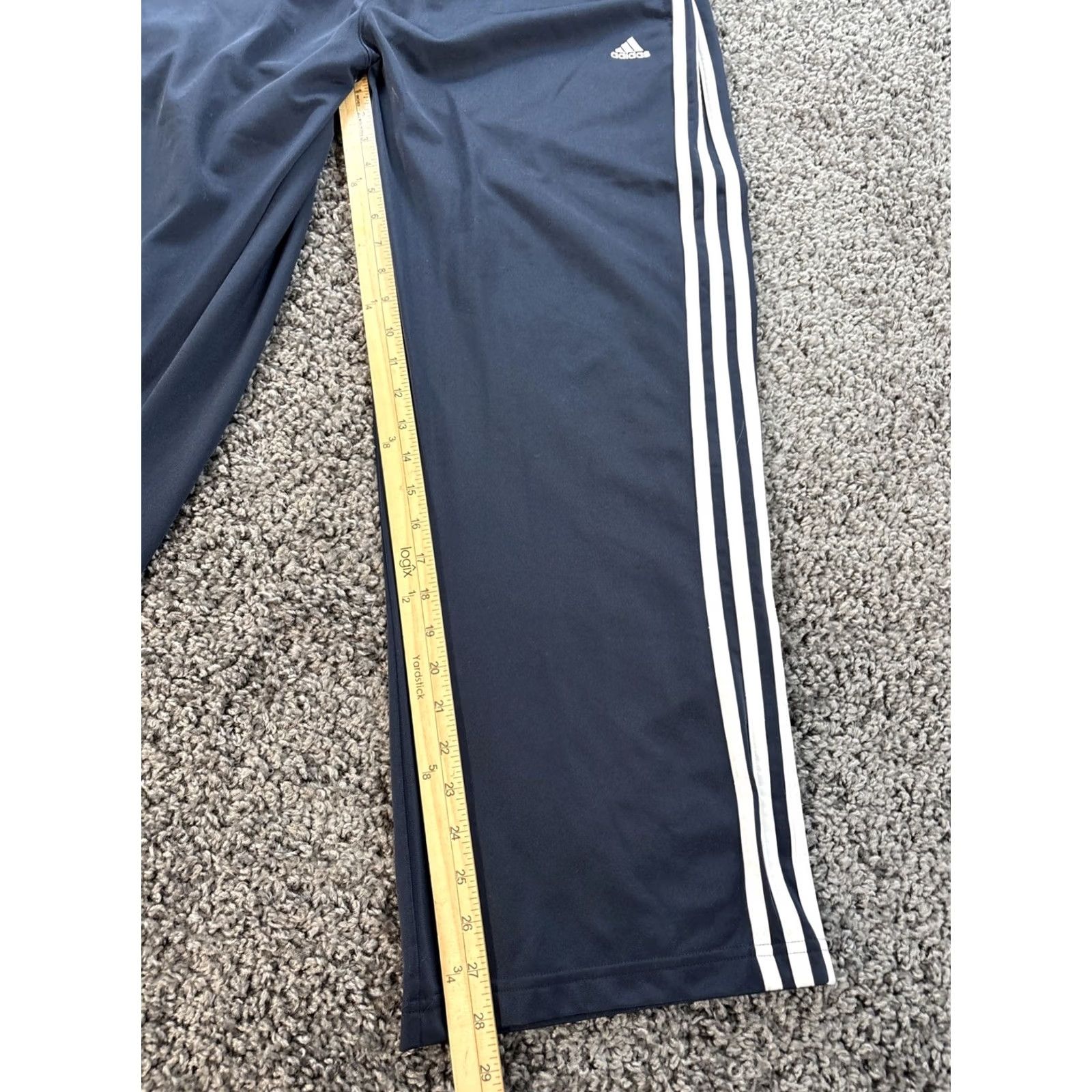 Adidas VINTAGE Adidas Track Pants Mens XL Blue Warm Ups Y2K Baggy 00s Mens XL Blue Track Pants Size US 36 / EU 52 - 2 Thumbnail