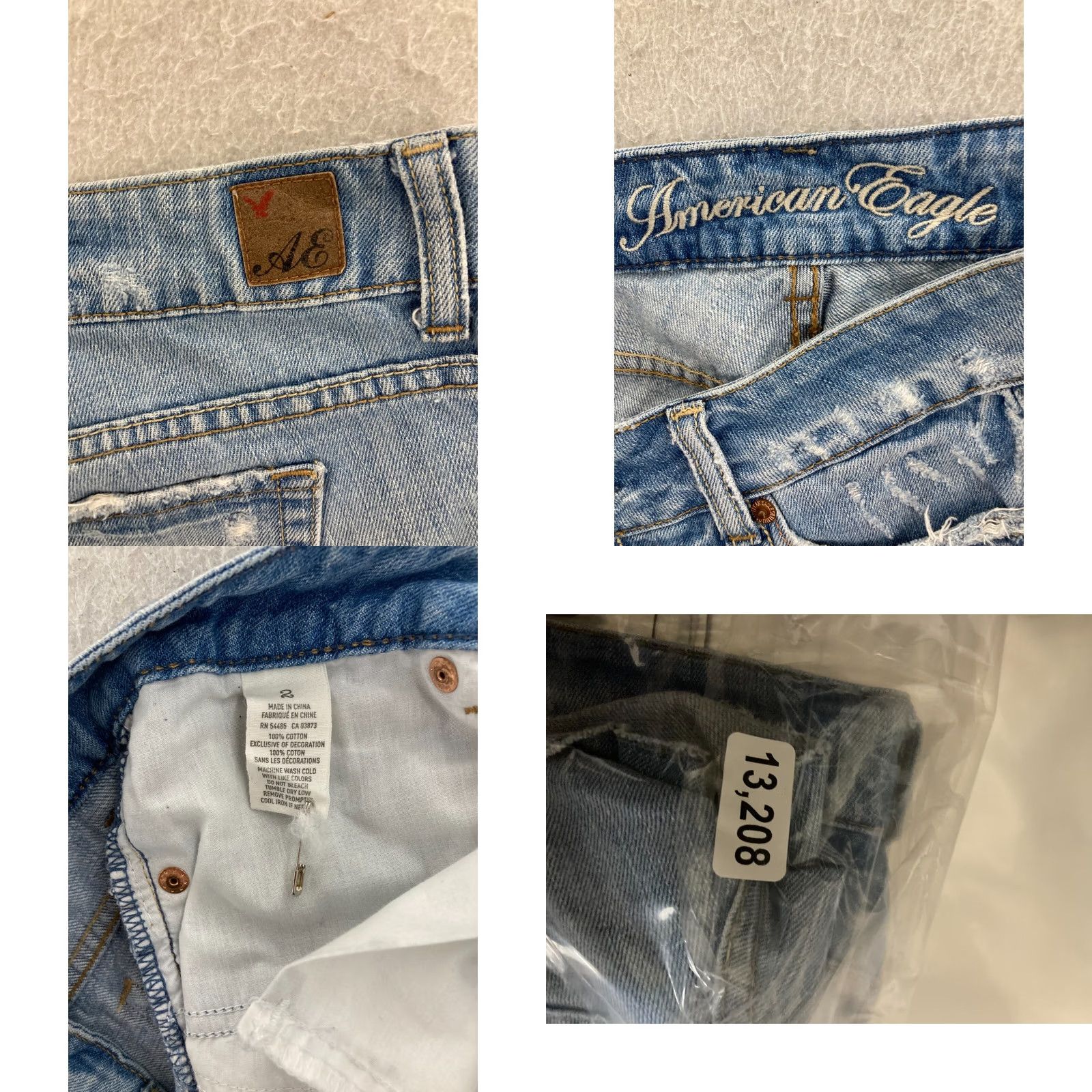 American Eagle Outfitters VINTAGE American Eagle Outfitters Shorts Womens 2 Blue Denim Raw Hem Distressed Size 26" / US 2 / IT 38 - 8 Thumbnail