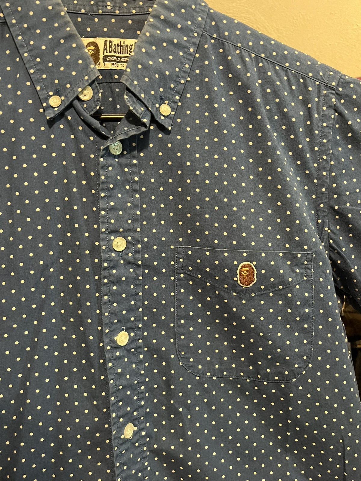 Bape Dot Button Up S/S Shirt Size US M / EU 48-50 / 2 - 2 Thumbnail