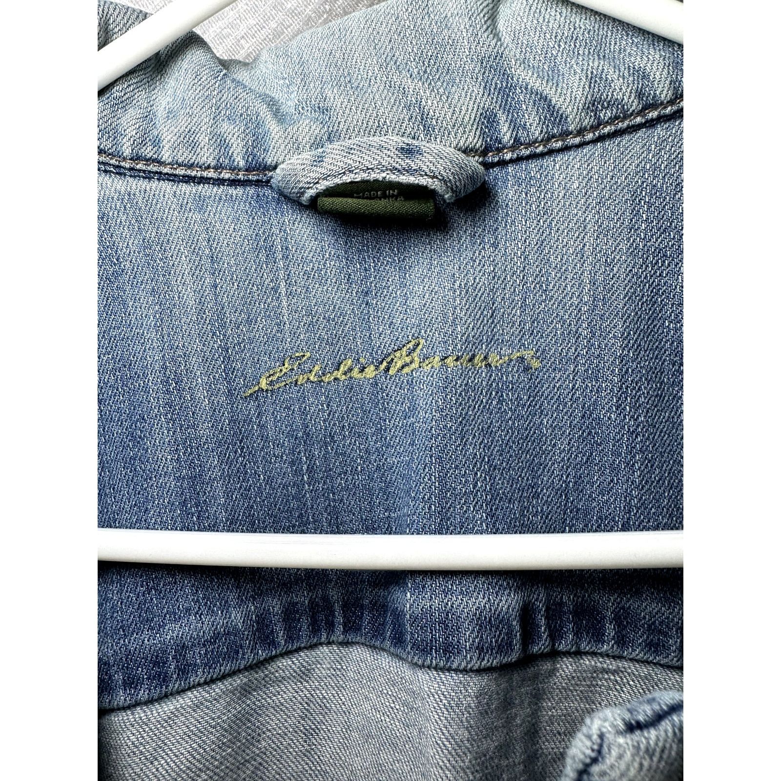 Eddie Bauer Eddie Bauer Long Sleeve Button Front Denim Jacket Blue Large Size L / US 10 / IT 46 - 4 Thumbnail