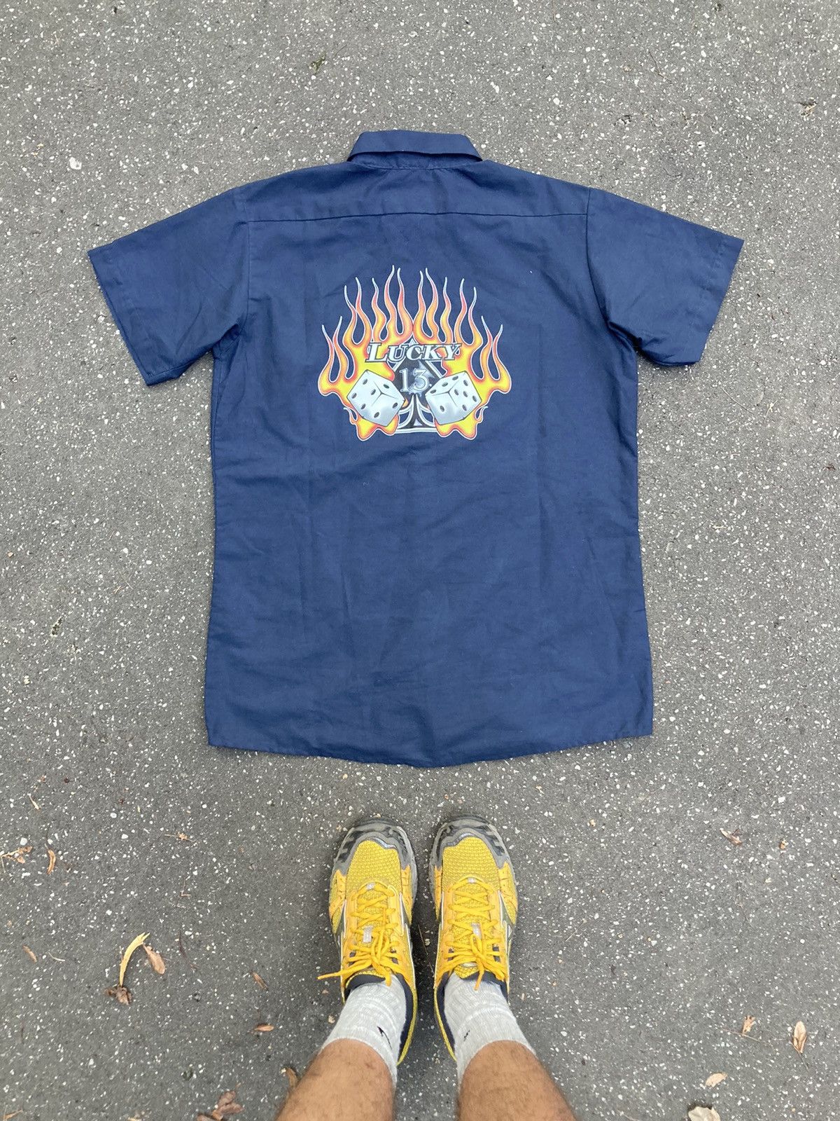 Dickies × Vintage 🟠Dickies Lucky13 Short Sleeve Shirt Size US L / EU 52-54 / 3 - 1 Thumbnail