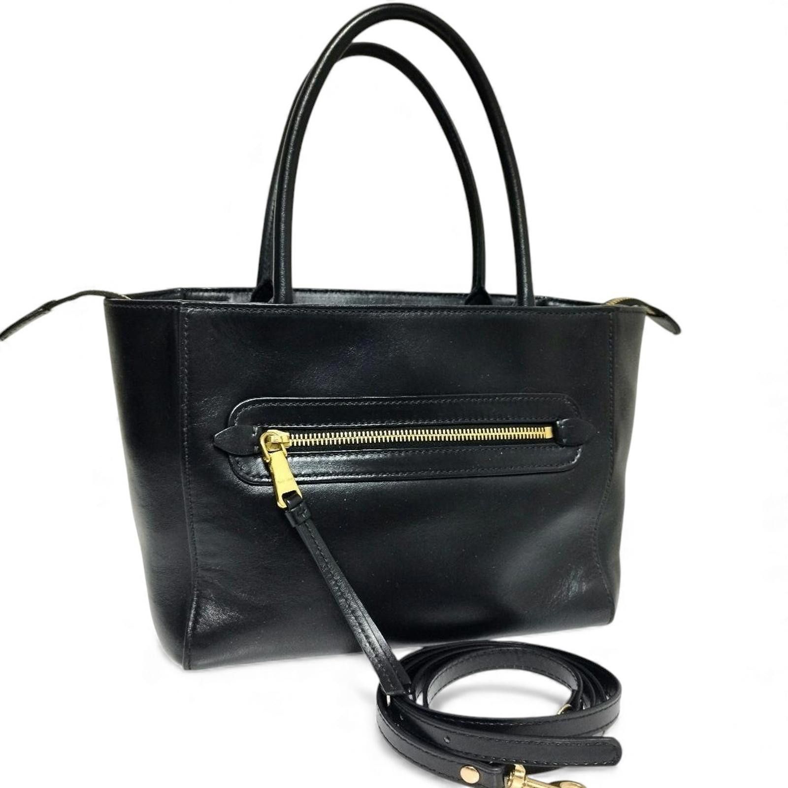 Miu Miu Miu Miu - Black Leather Satchel Bag Gold Hardware Size ONE SIZE - 2 Thumbnail