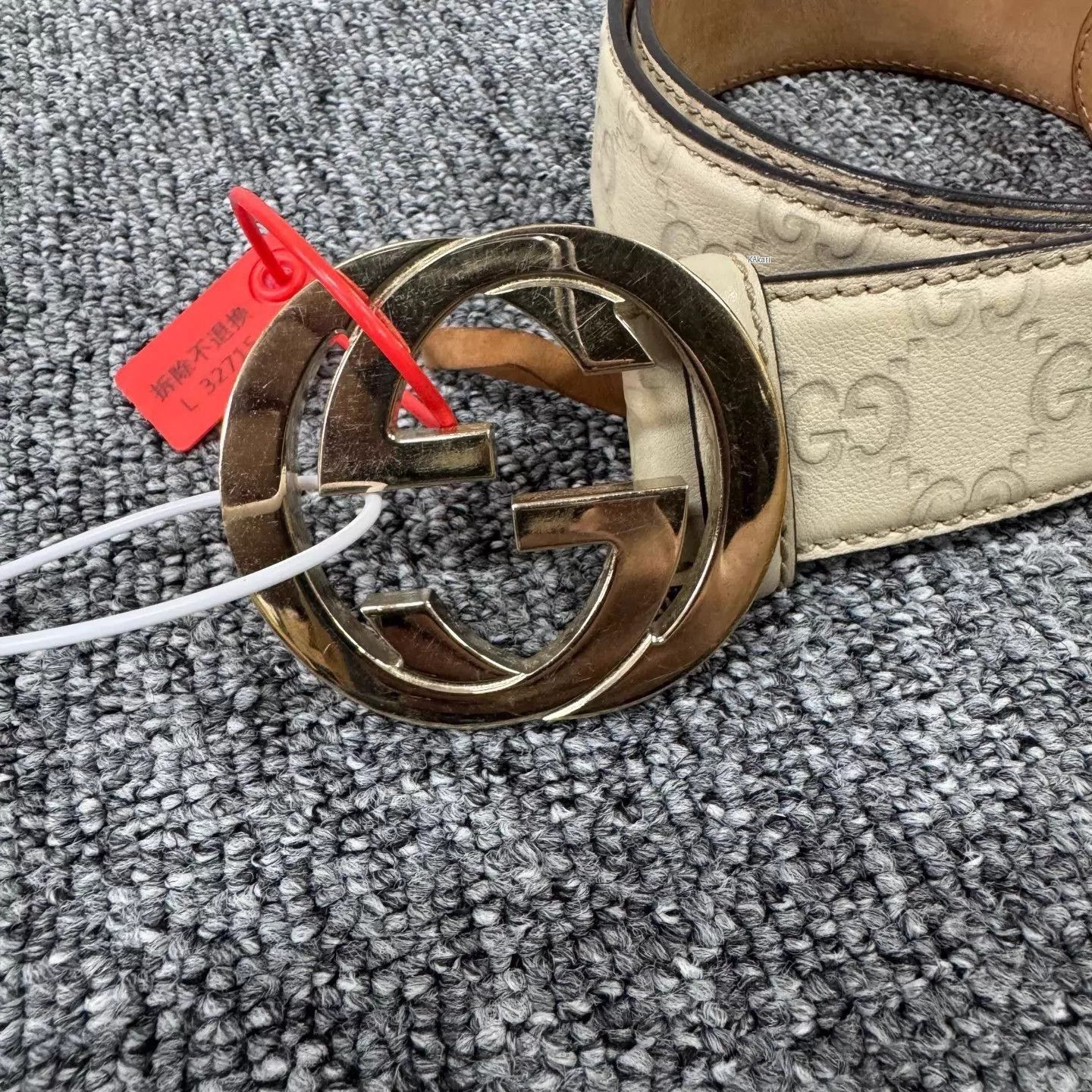 Gucci Beige Logo Buckle Belt Size ONE SIZE - 2 Thumbnail