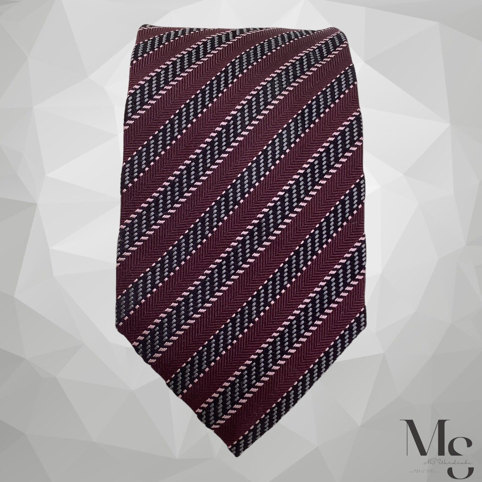 Ermenegildo Zegna ERMENEGILDO ZEGNA PREMIUM Purple Striped Luxury Silk Tie Ita Size ONE SIZE - 3 Thumbnail