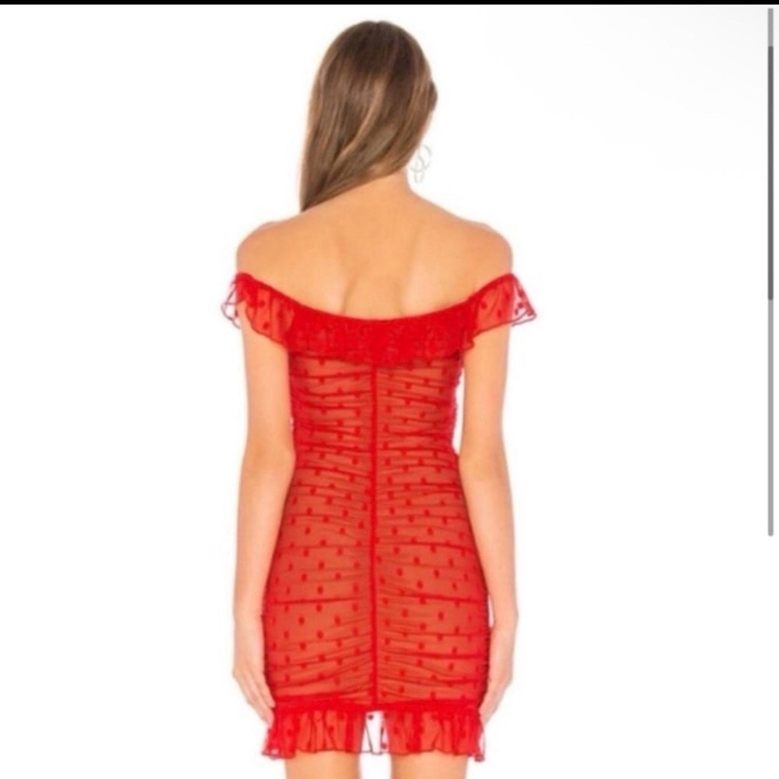 Other New Y2K Chic Mesh Polka Dot Red Dress size S Size S / US 4 / IT 40 - 2 Thumbnail