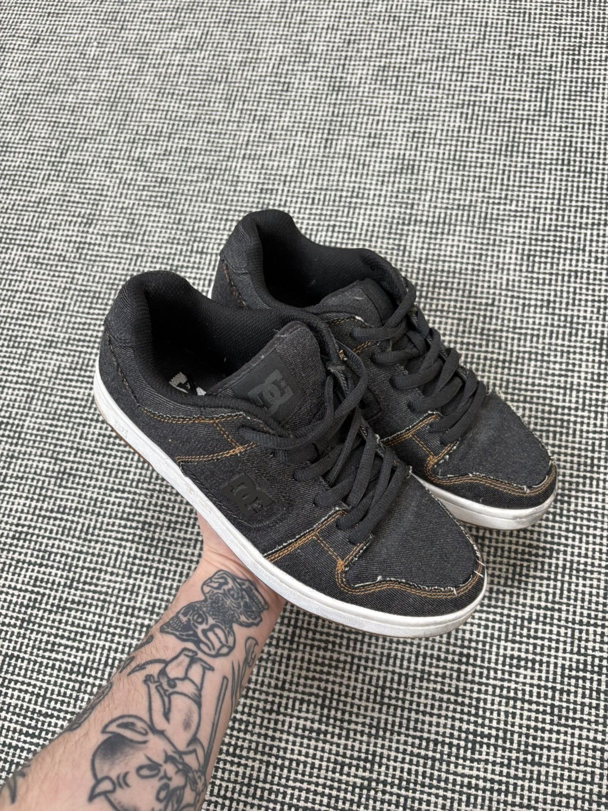 DC Dc manteca raw denim skate sneakers y2k style Size US 8.5 / IT 38.5 - 1 Thumbnail
