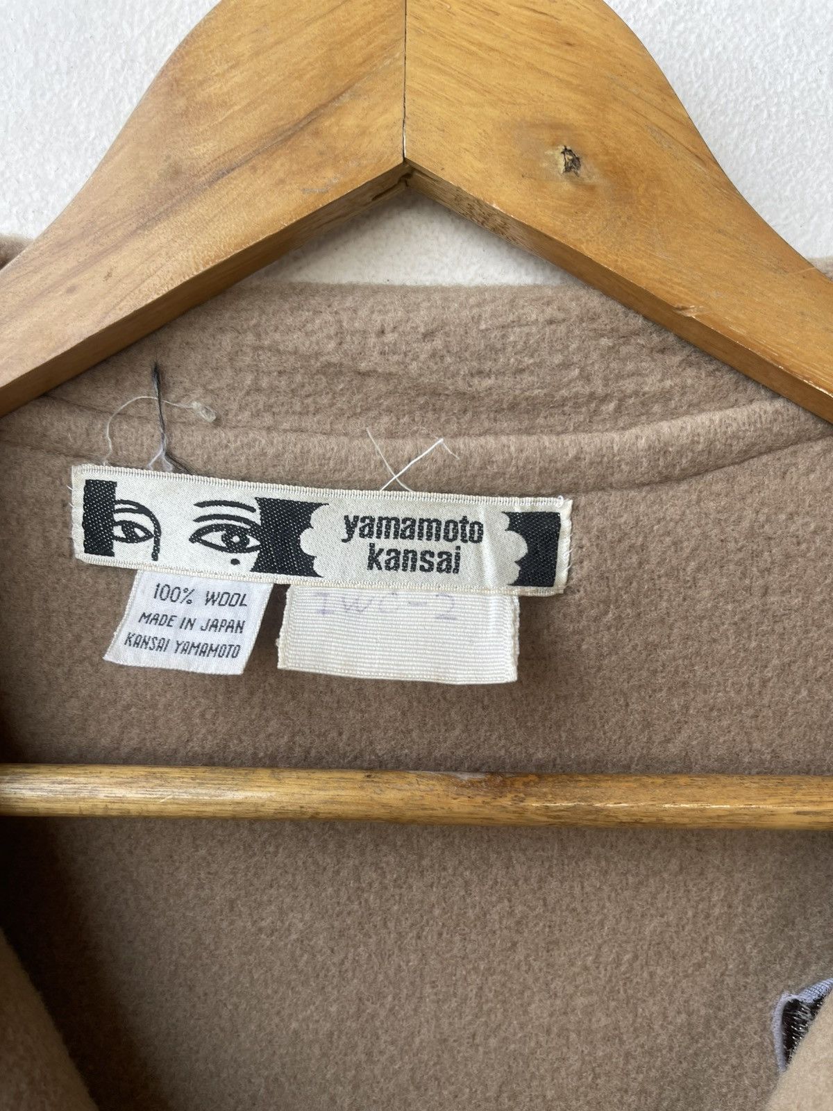 Kansai Yamamoto ARCHIVAL Kansai Yamamoto Wool Coat Embroidered Symbols Rare Size US L / EU 52-54 / 3 - 4 Thumbnail