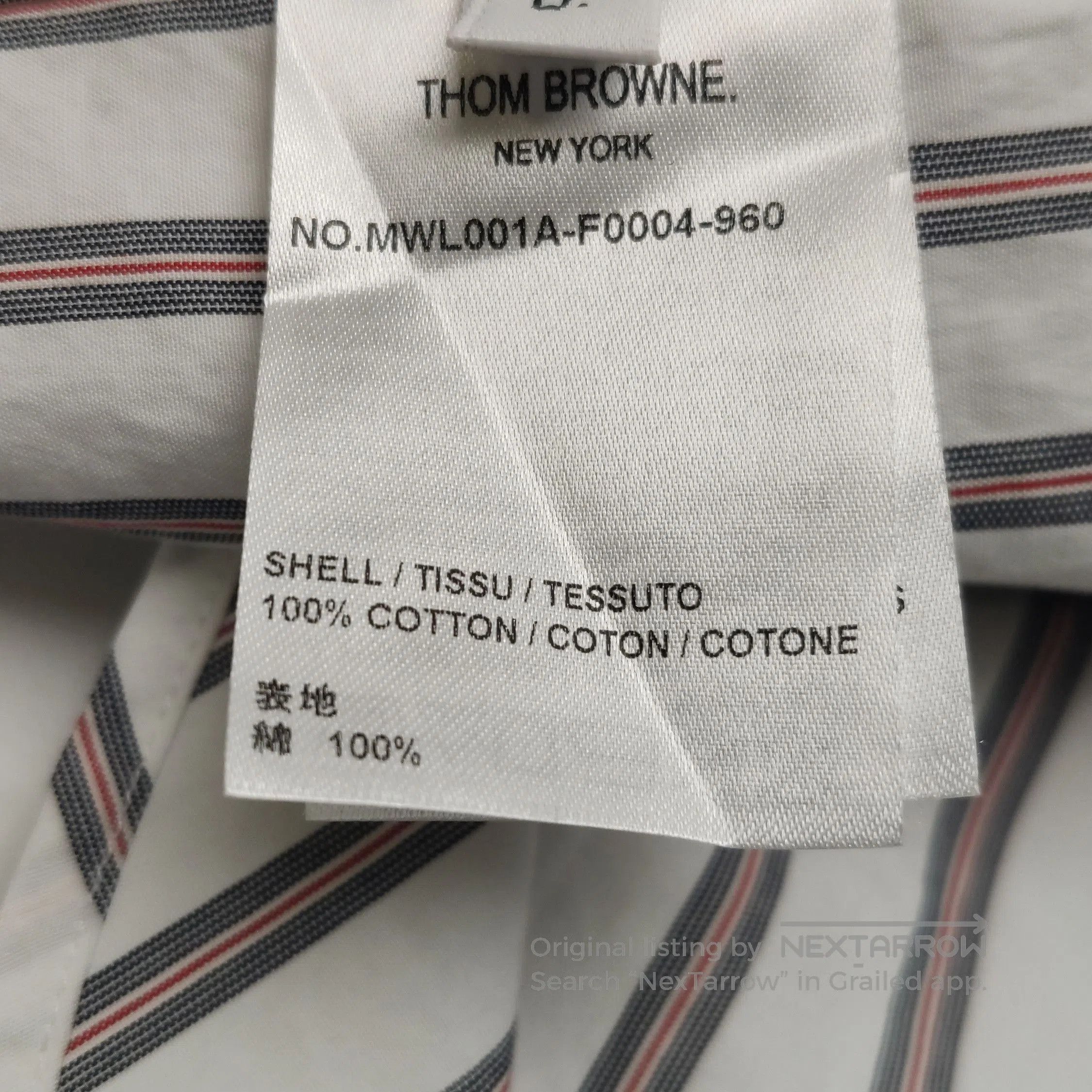 Thom Browne Thom Browne Cotton Striped Shirt XS. Size US XS / EU 42 / 0 - 8 Thumbnail