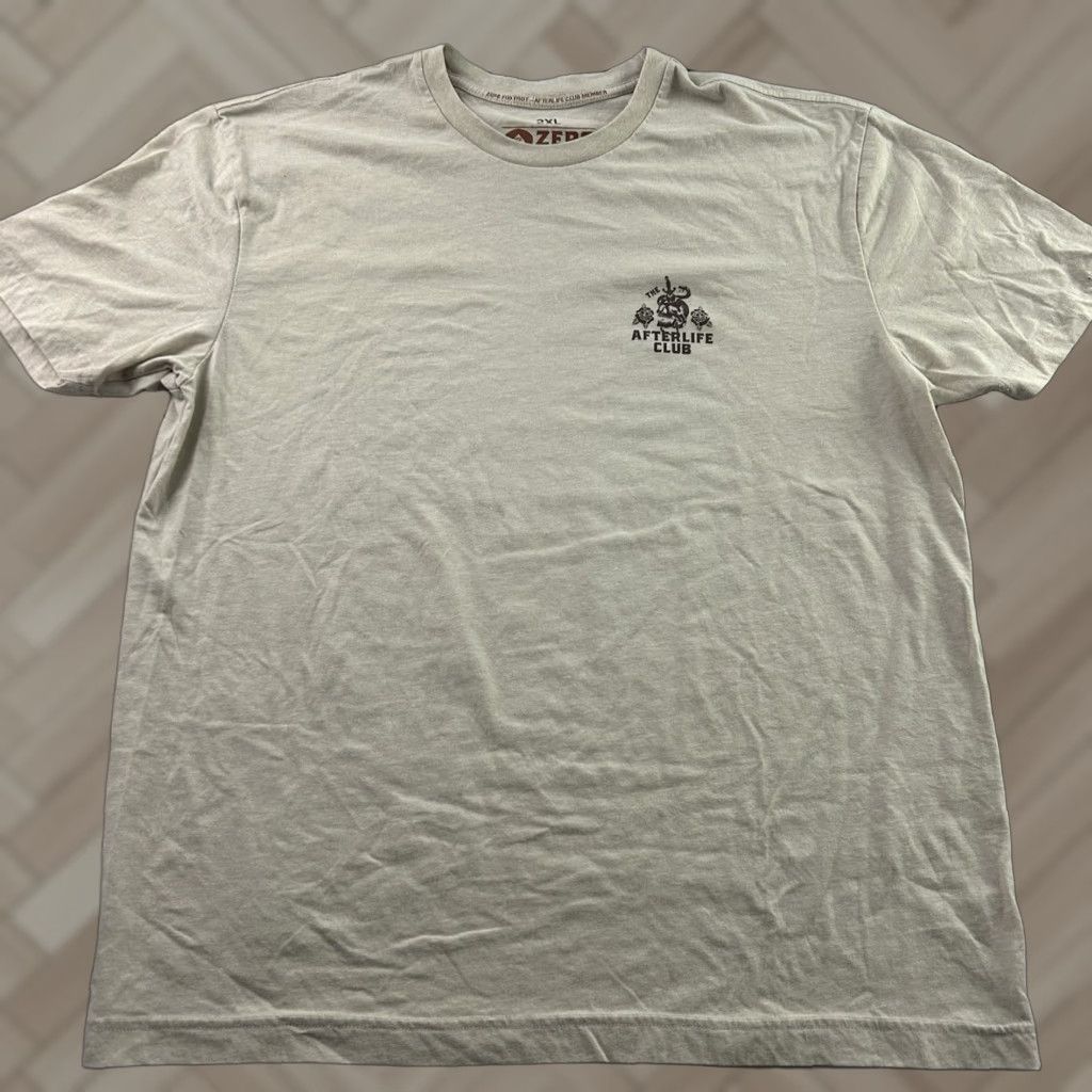Vintage Zero Foxtrot T-Shirt Main Selling Point Brown 2XL Tan Mens Short Sleeve Crew Neck Cotton 2020s Summer Spring Fall Vintage No Size US XXL / EU 58 / 5 - 1 Thumbnail