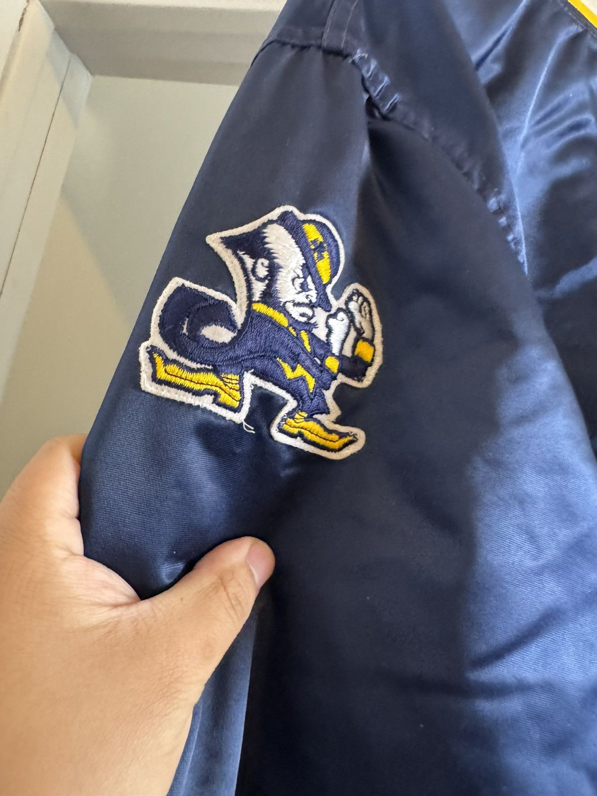 Starter Vintage Norte Dame Starter Satin jacket size XL Size US XL / EU 56 / 4 - 5 Thumbnail