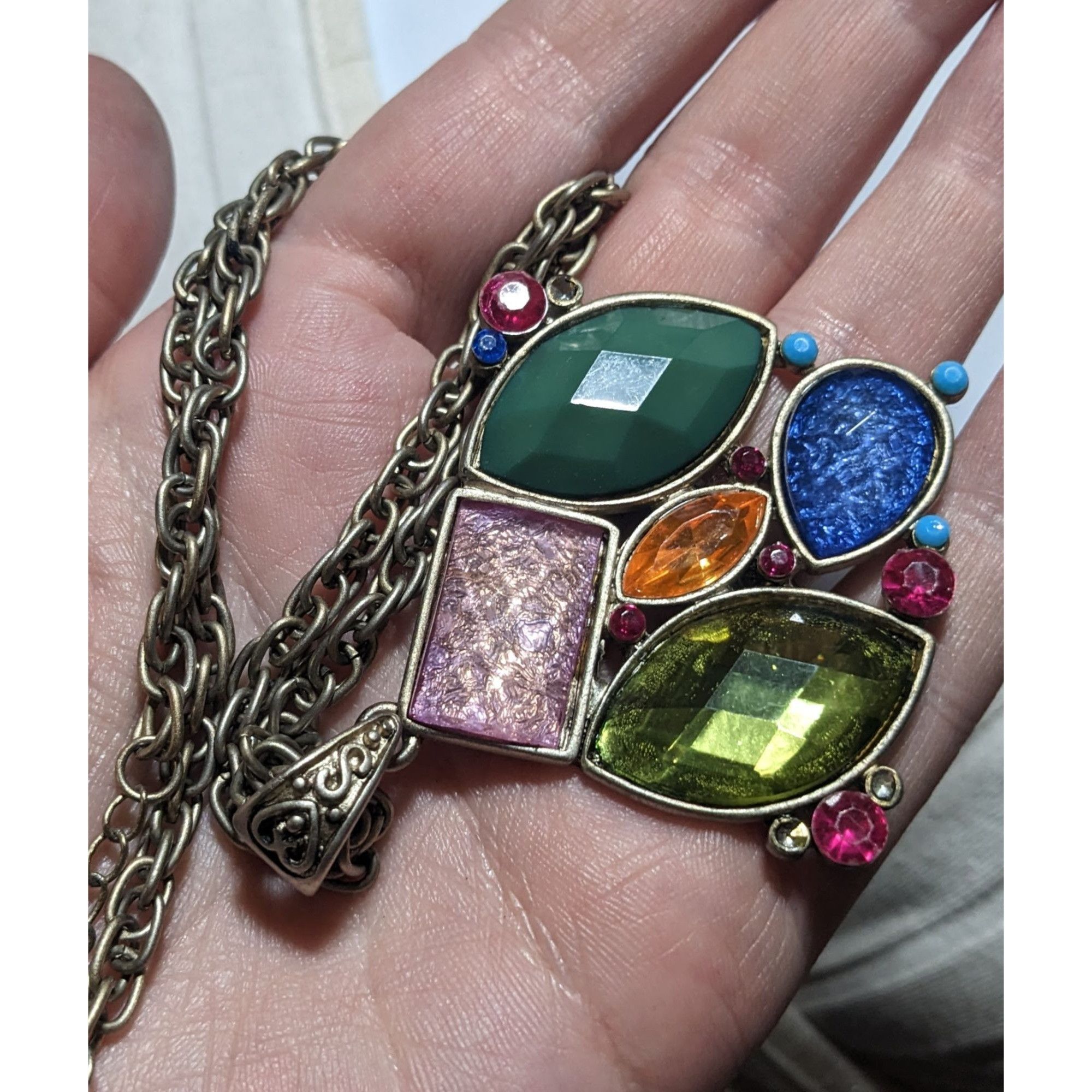 Other Rainbow Multi-Stone Pendant Necklace Size ONE SIZE - 10 Thumbnail