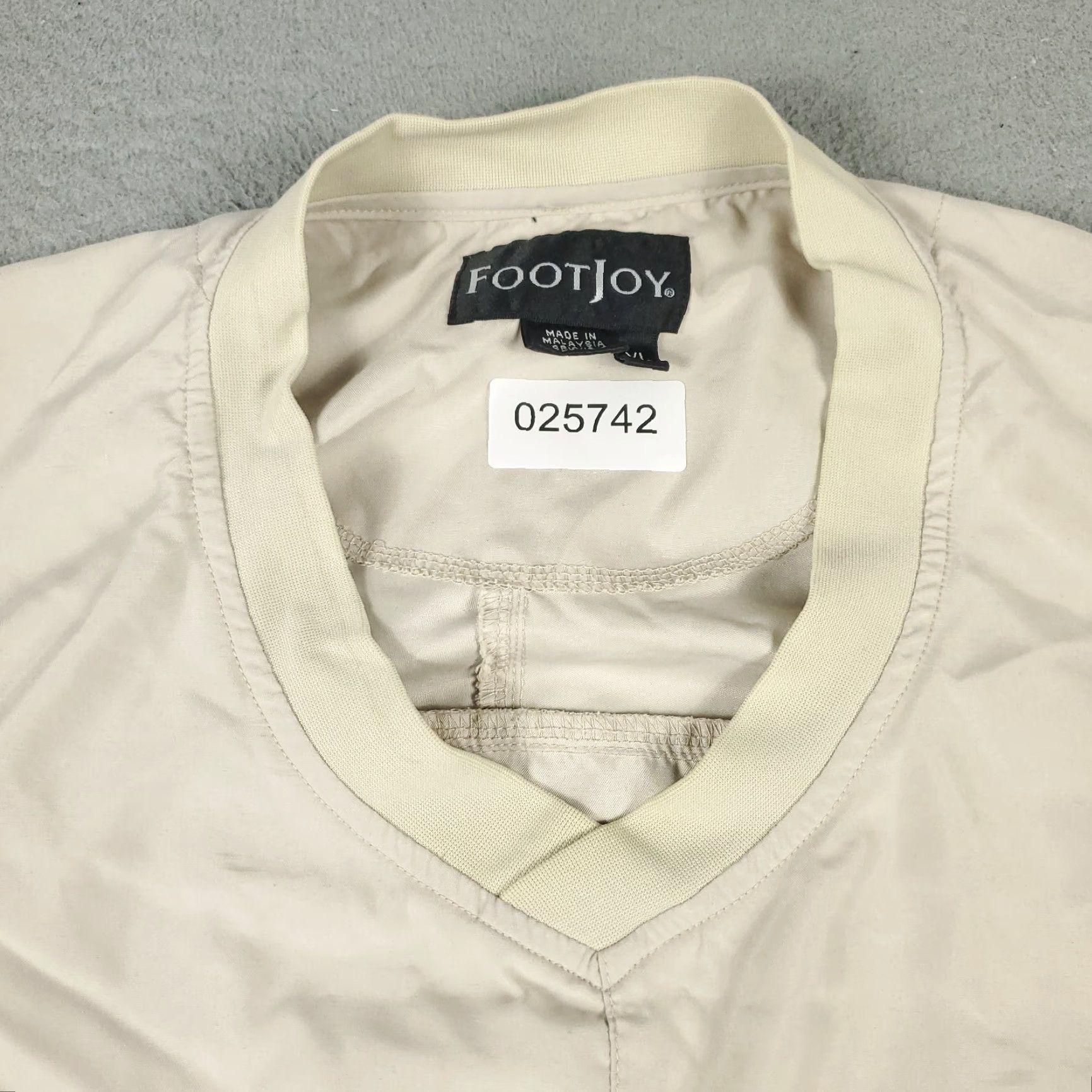 Footjoy FootJoy FJ Jacket Mens XL Beige Windbreaker Long Sleeve Pullover Mens Size US XL / EU 56 / 4 - 3 Thumbnail