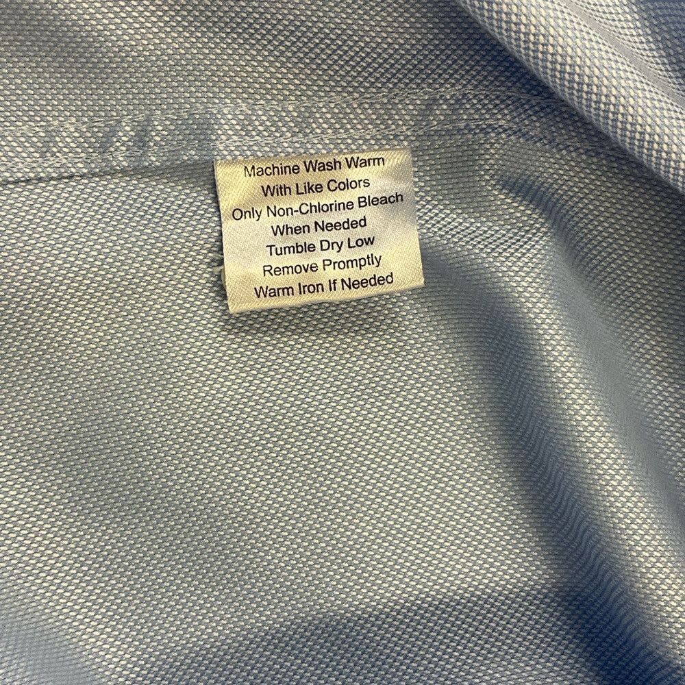 Joseph Abboud JOSEPH ABOUD Light Blue Dress Shirt Wrinkle Resistant Size US XL / EU 56 / 4 - 7 Thumbnail