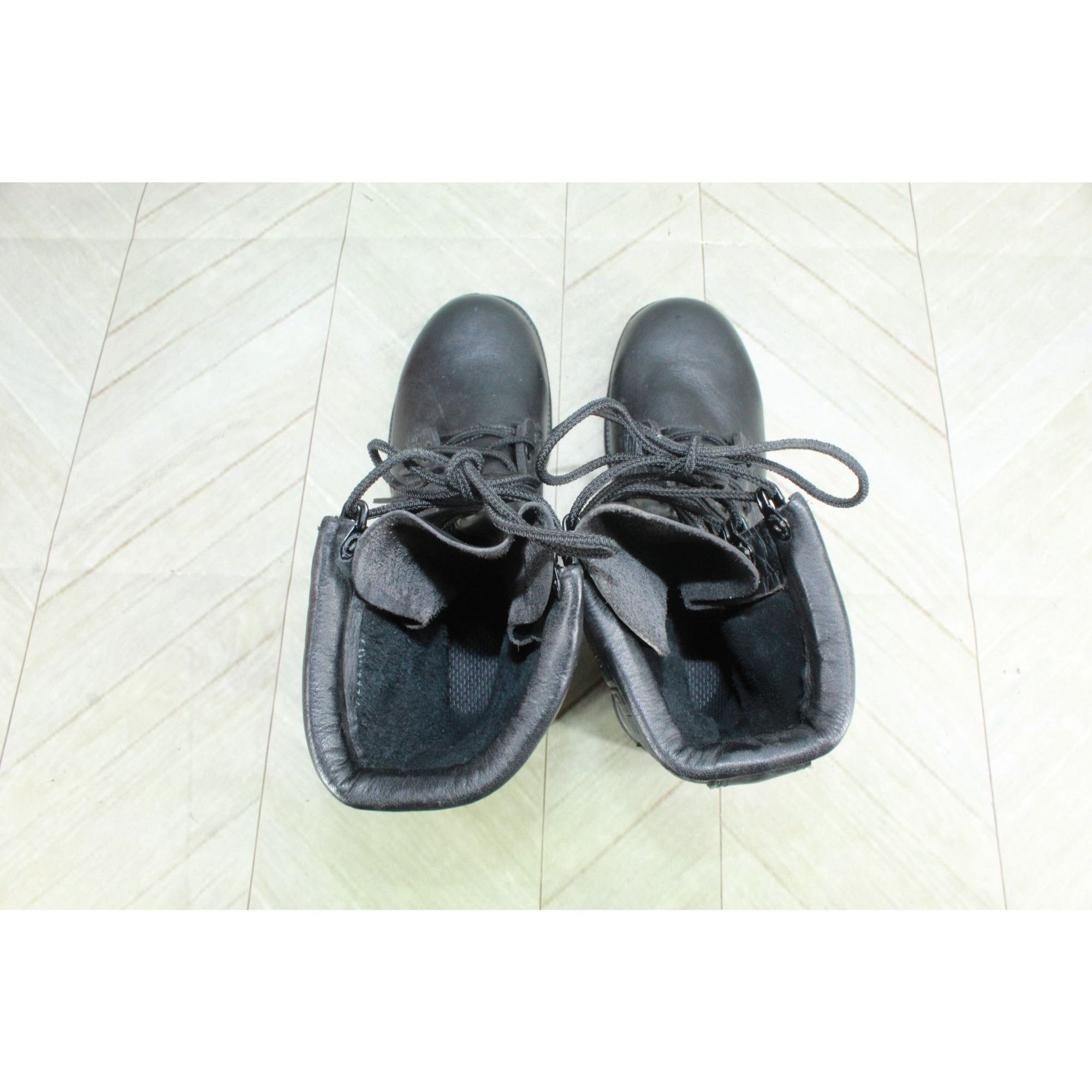 Other Ro-Search Black Leather Lace Up Round Toe Combat Boots Size US 6 / IT 36 - 7 Thumbnail